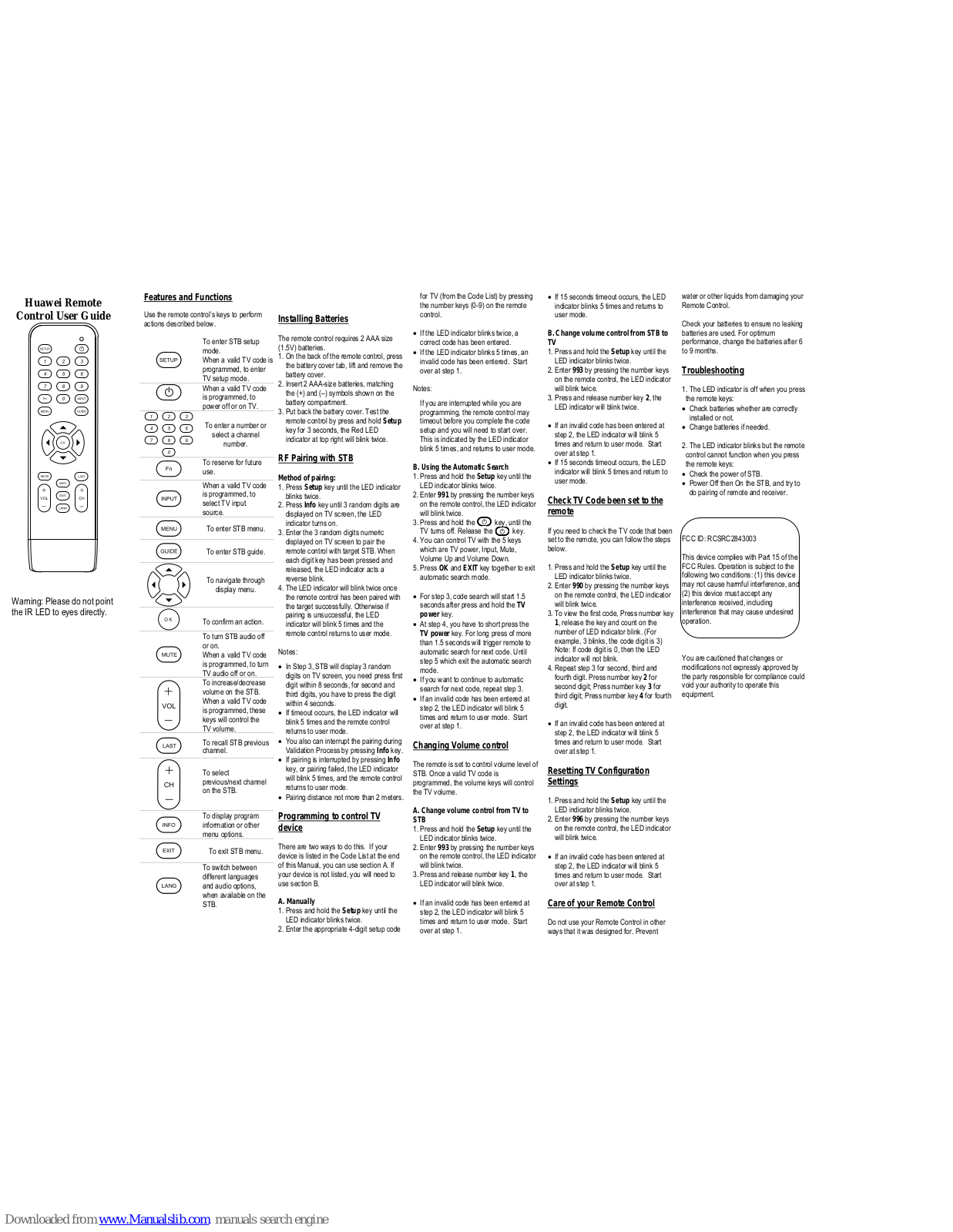 Huawei RC2843002 User Manual