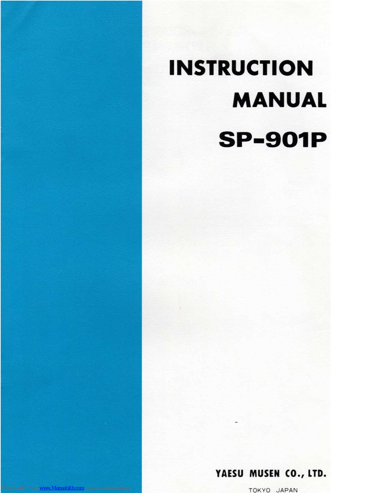 Yaesu SP-901P Instruction Manual