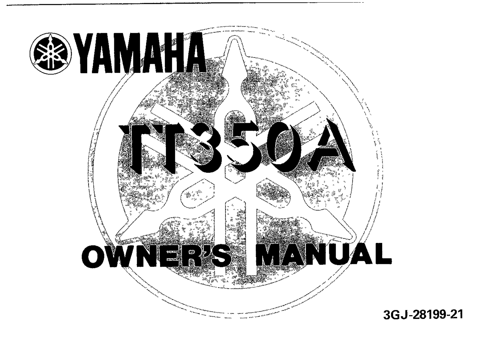 Yamaha TT350 A 1990 Owner's manual