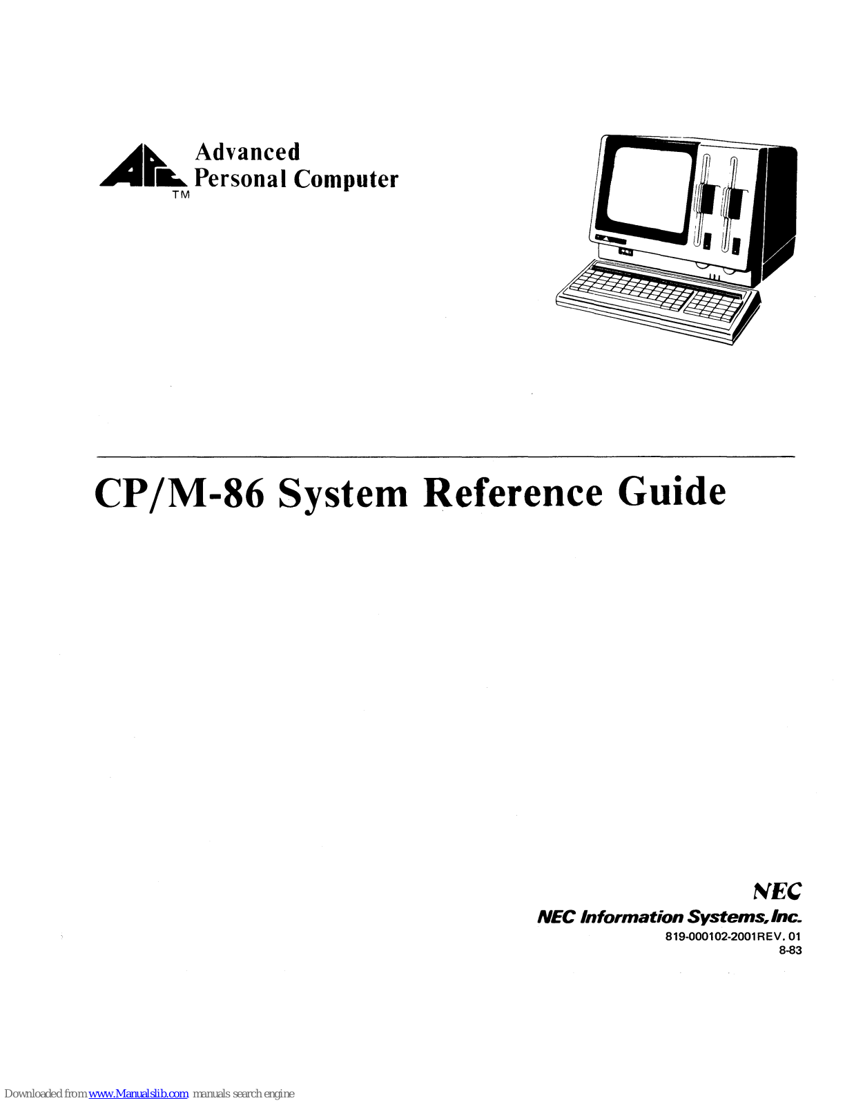 NEC CP/M-86 System Reference Manual