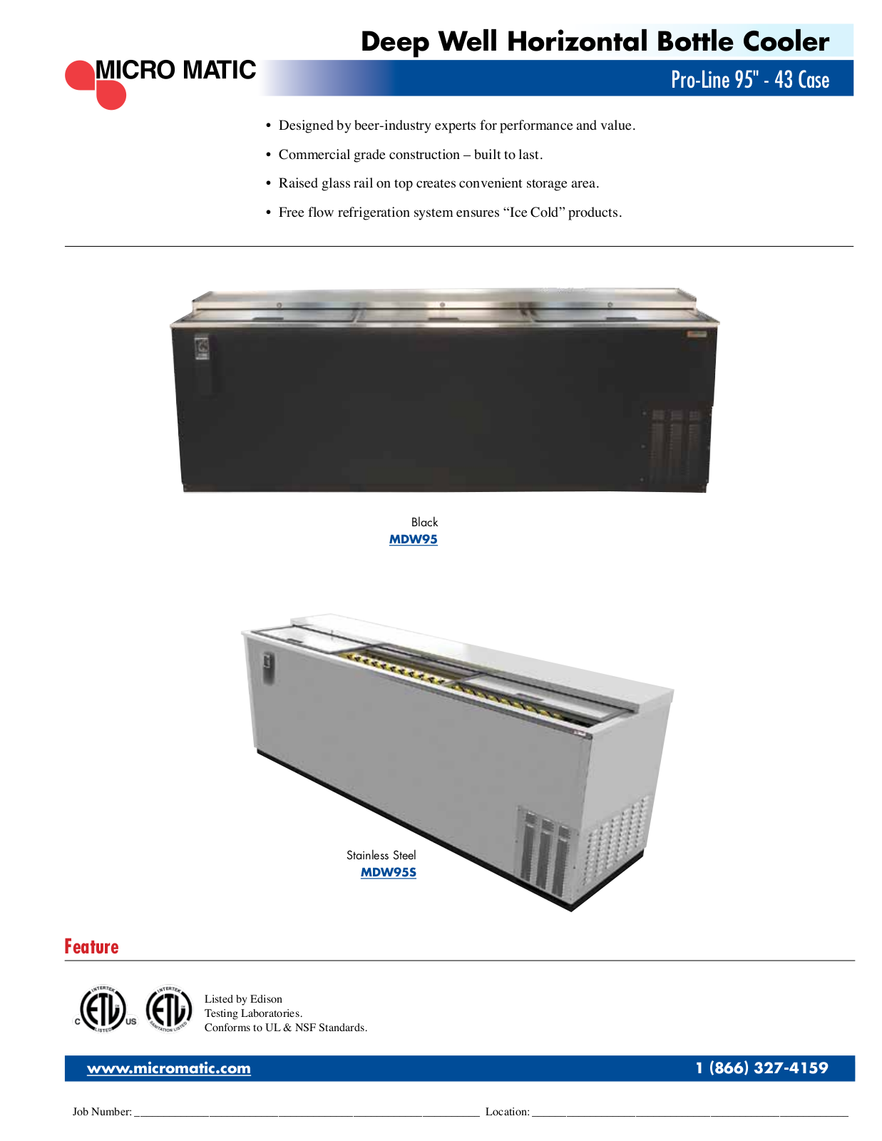 Micro Matic MDW95 User Manual