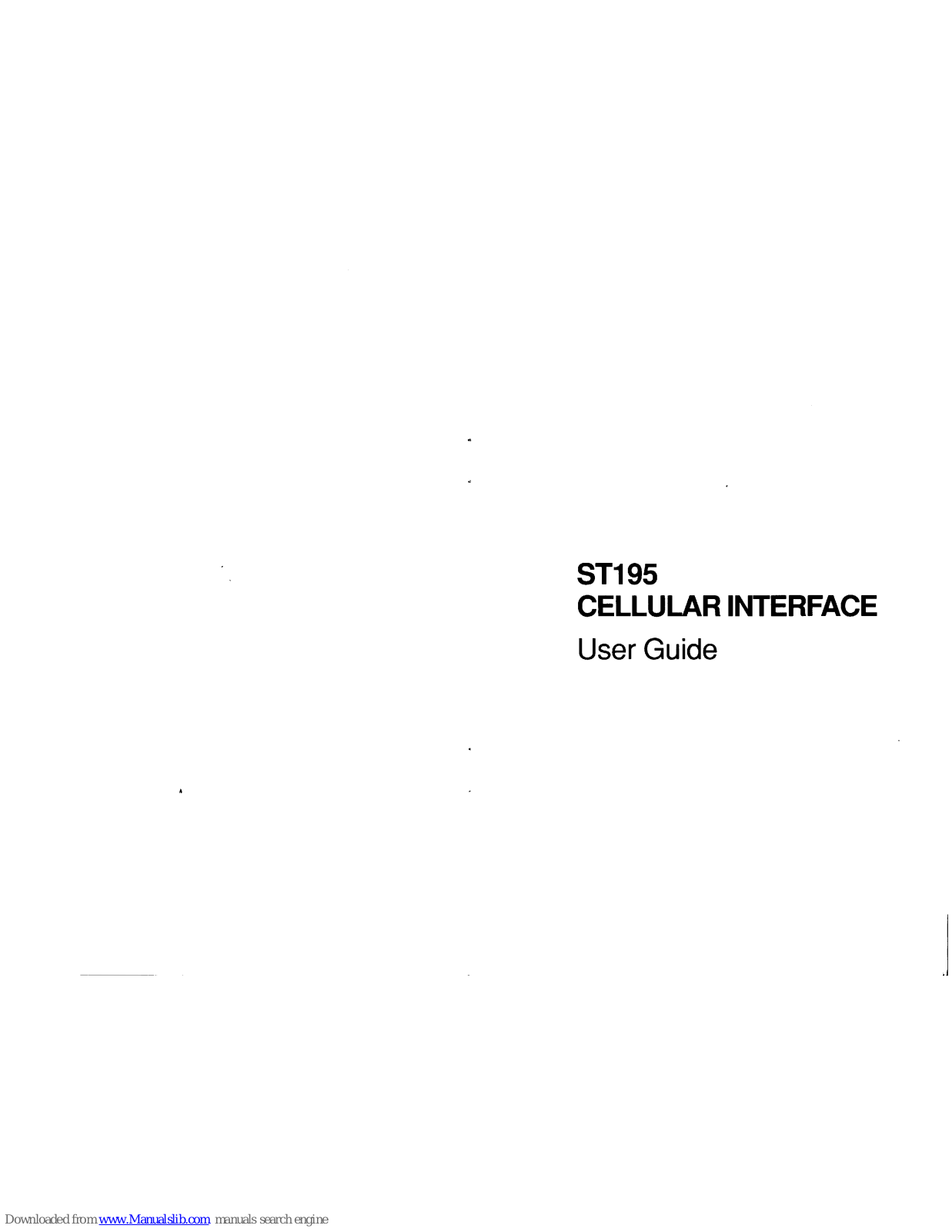 Audiovox ST195 User Manual