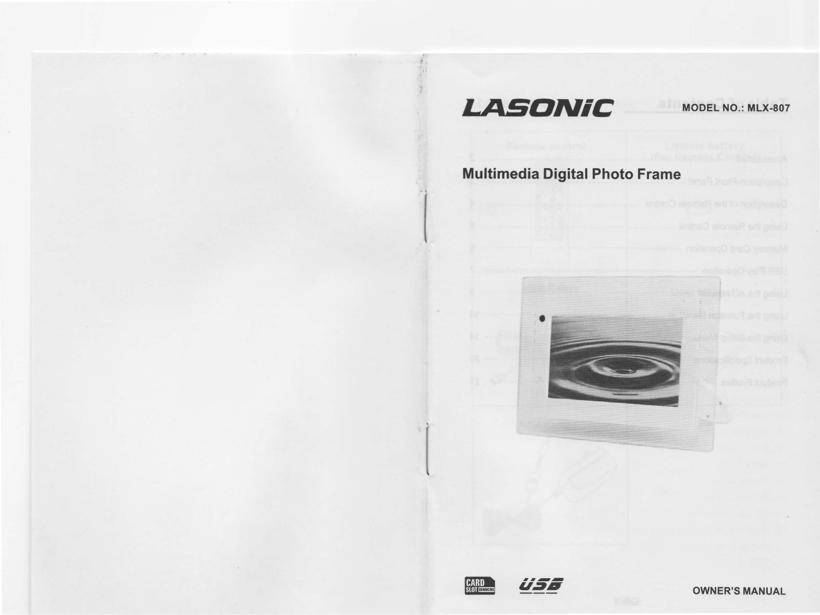 Lasonic MLX-807 User Manual - ManualMachine.com