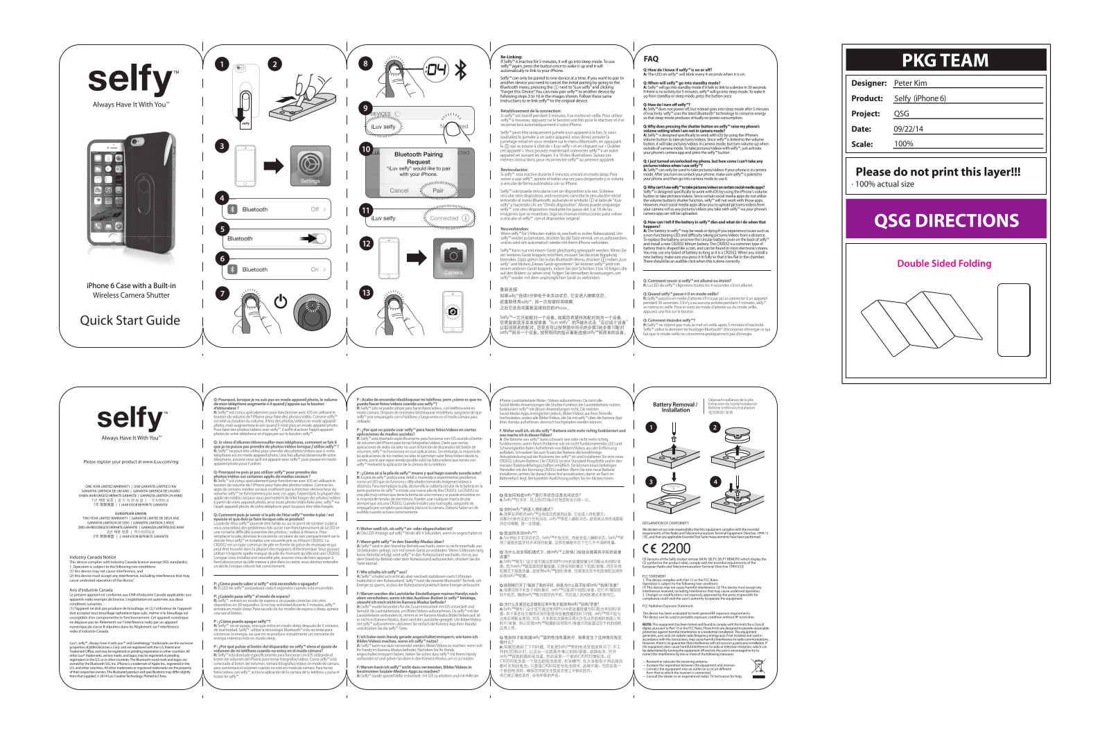 iLuv Creative Technology SELFYREMOTE Users Manual