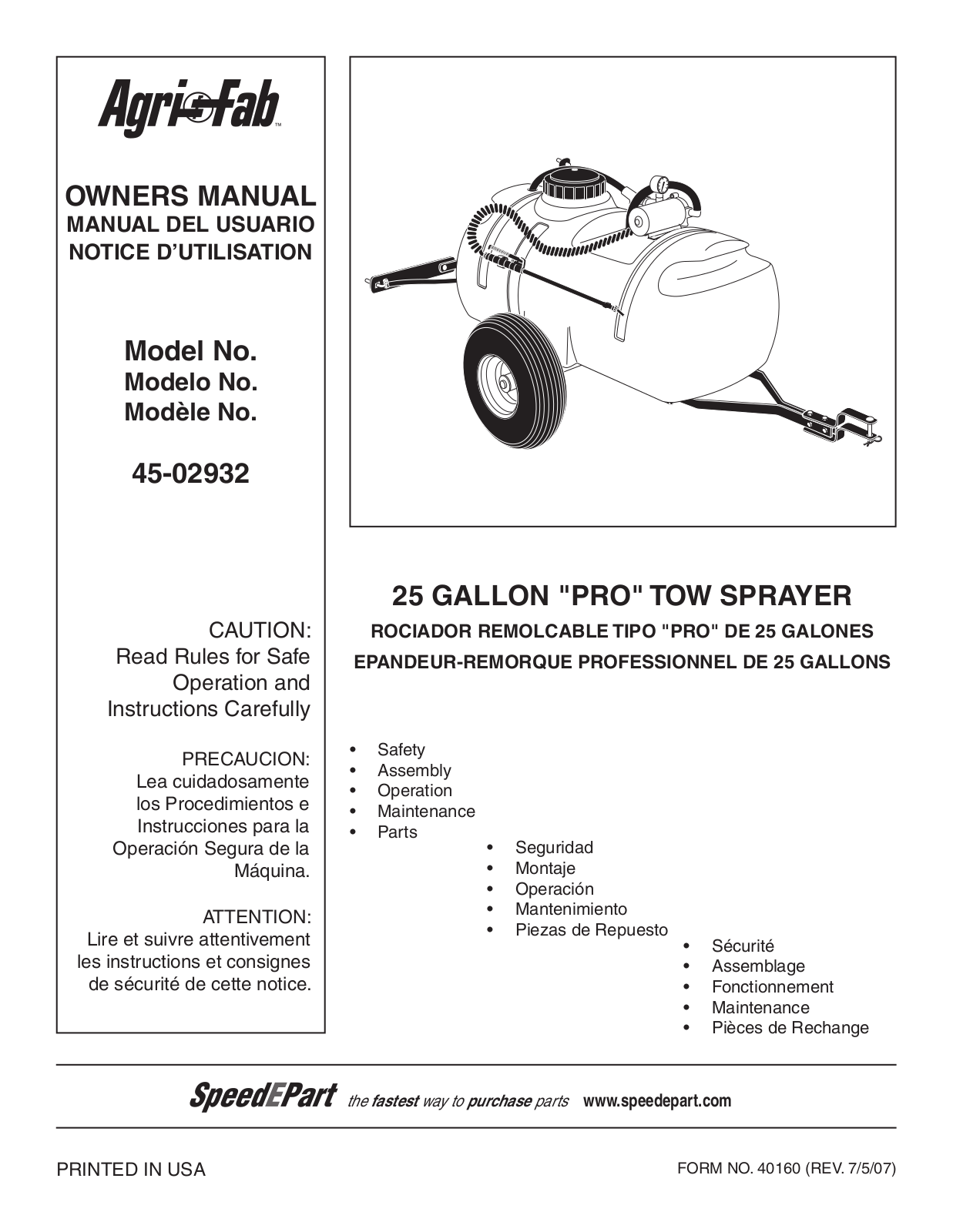 Agri-Fab 45-02932 User Manual