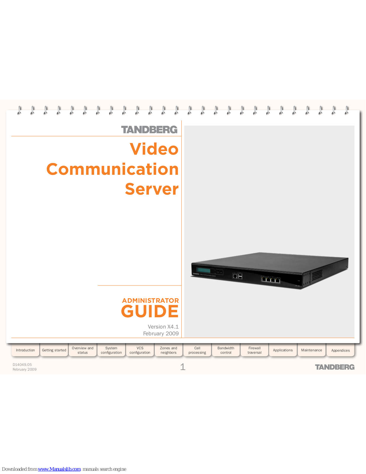 TANDBERG Video Communication Server Administrator's Manual