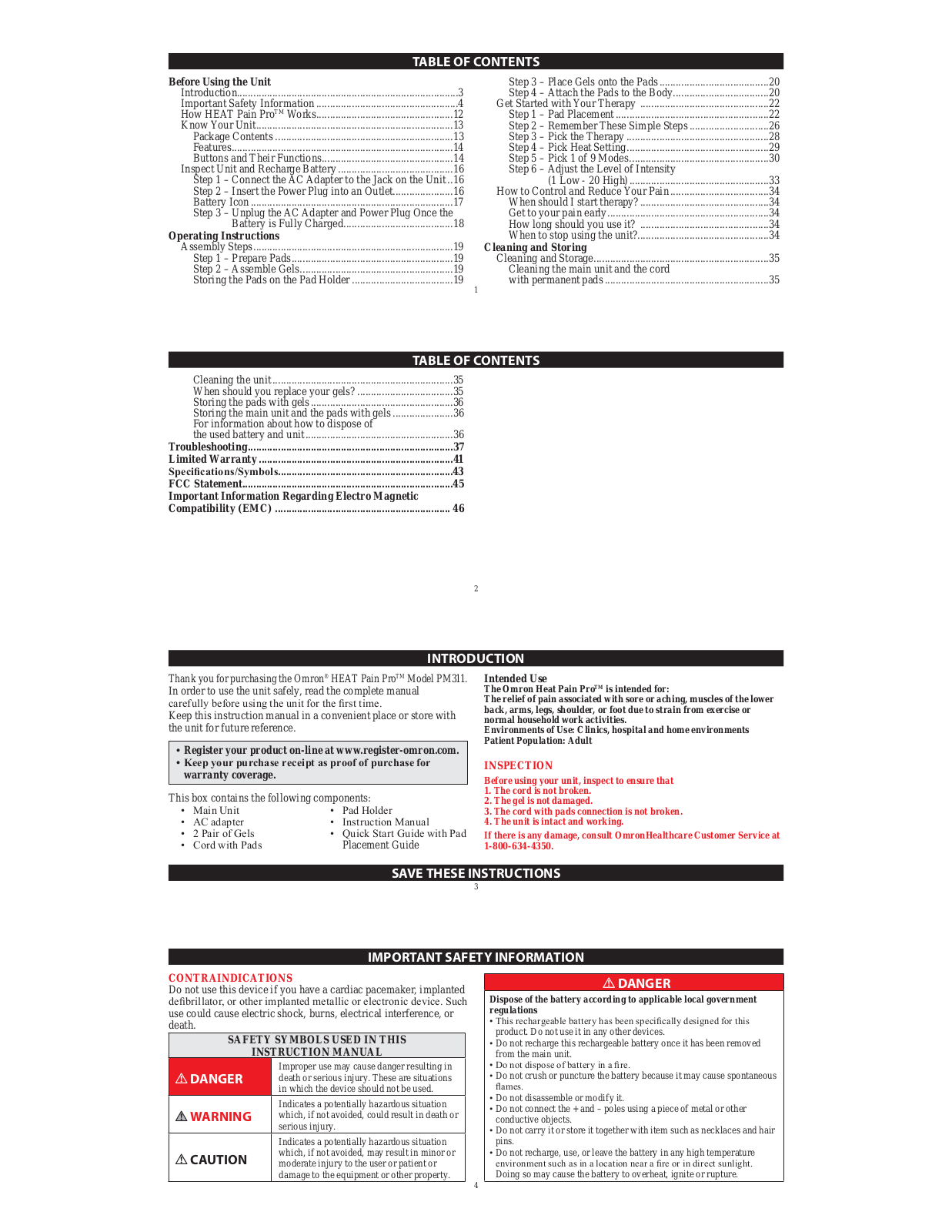 Omron PM311 Instruction Manual