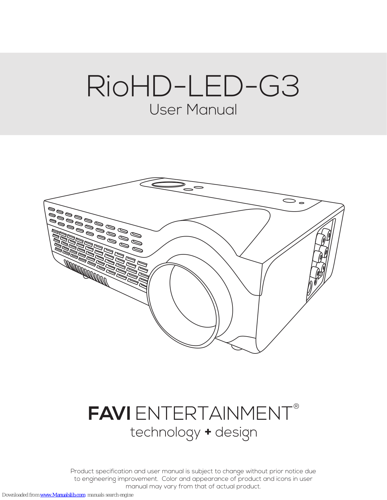 FAVI RioHD-LED-G3 User Manual