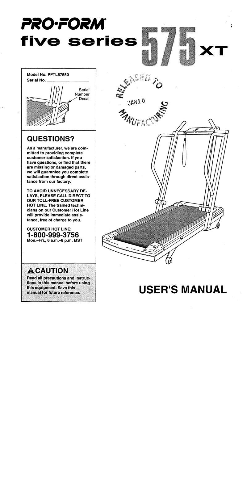 ProForm PFTL57550 User Manual