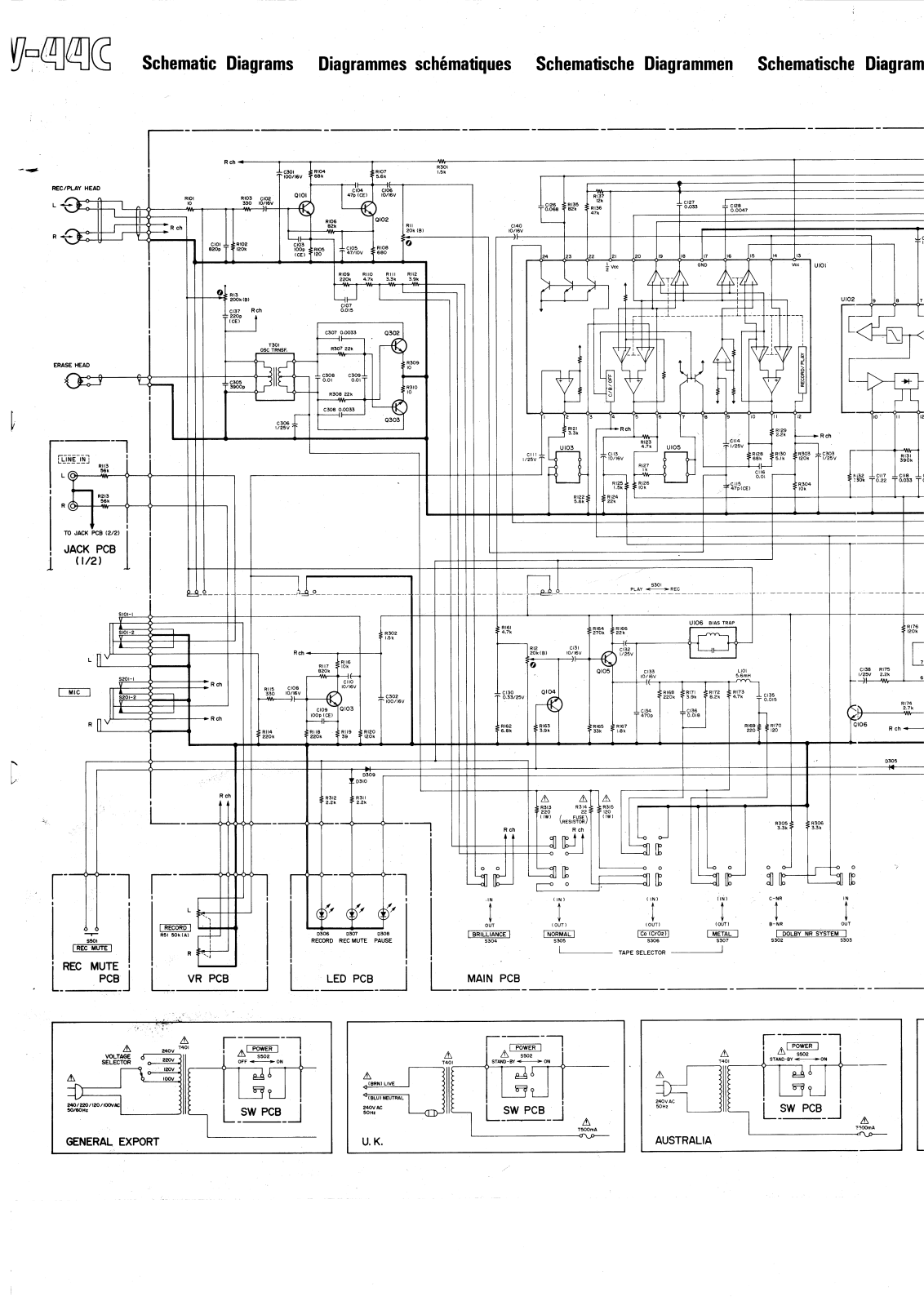 TEAC V-44-C Schematic