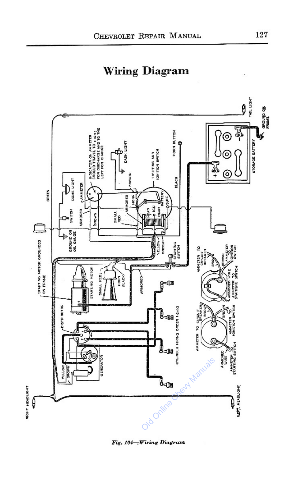 Chevrolet 1925 superior  k schematic