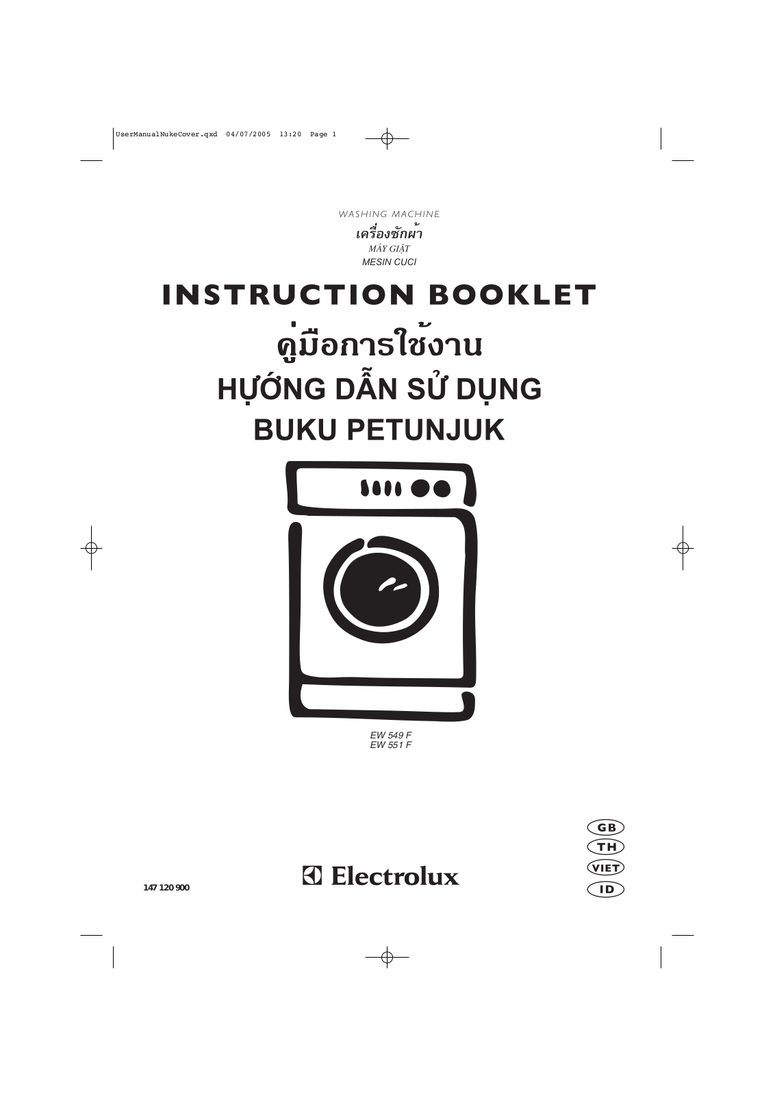 AEG EWF551, EWF549 User Manual