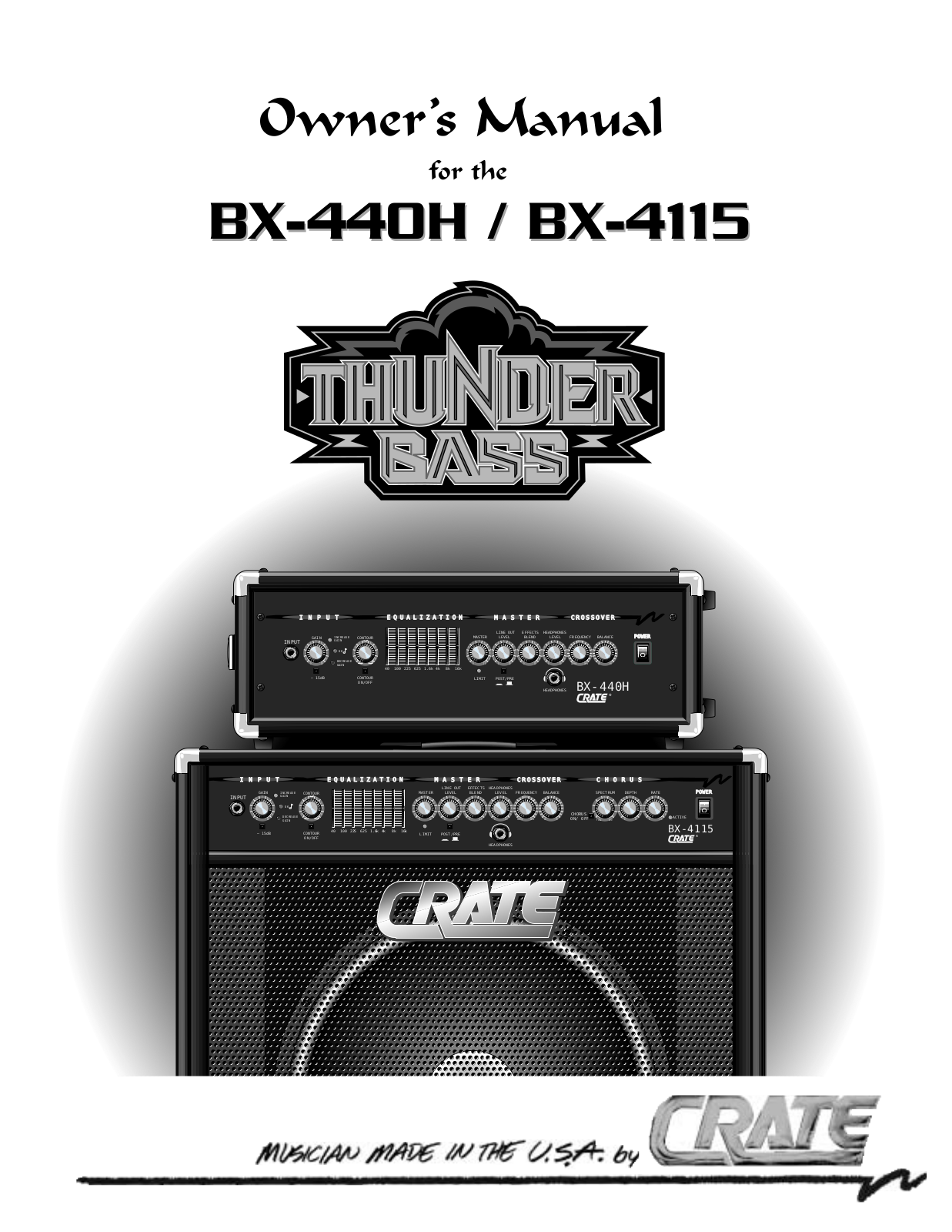 Crate Amplifiers BX-4115, BX-440H User Manual