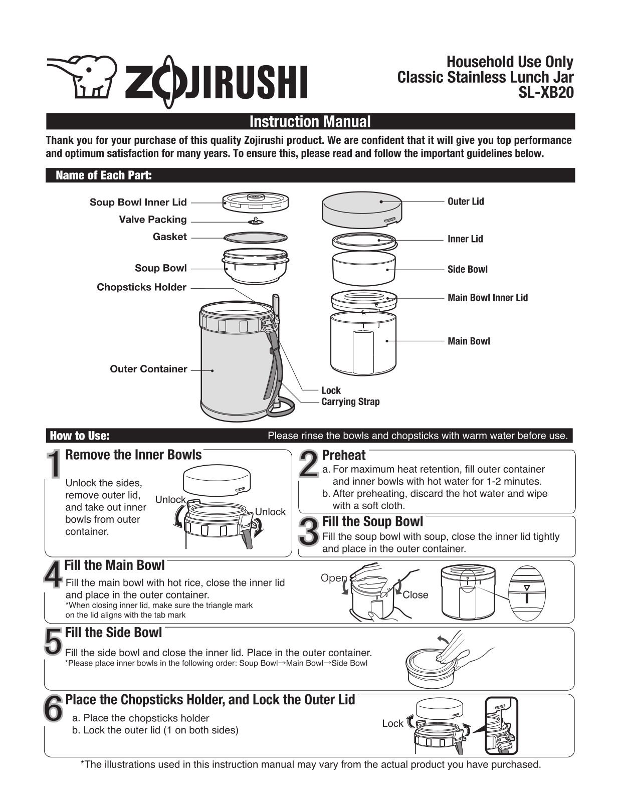 Zojirushi SL-XB20 User Manual