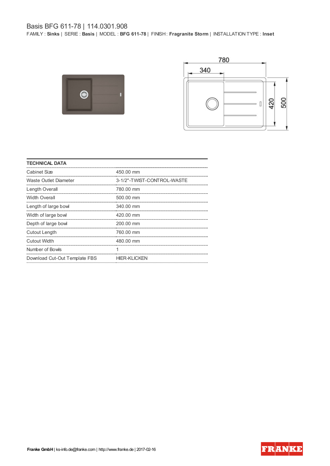 Franke 114.0301.908 Service Manual