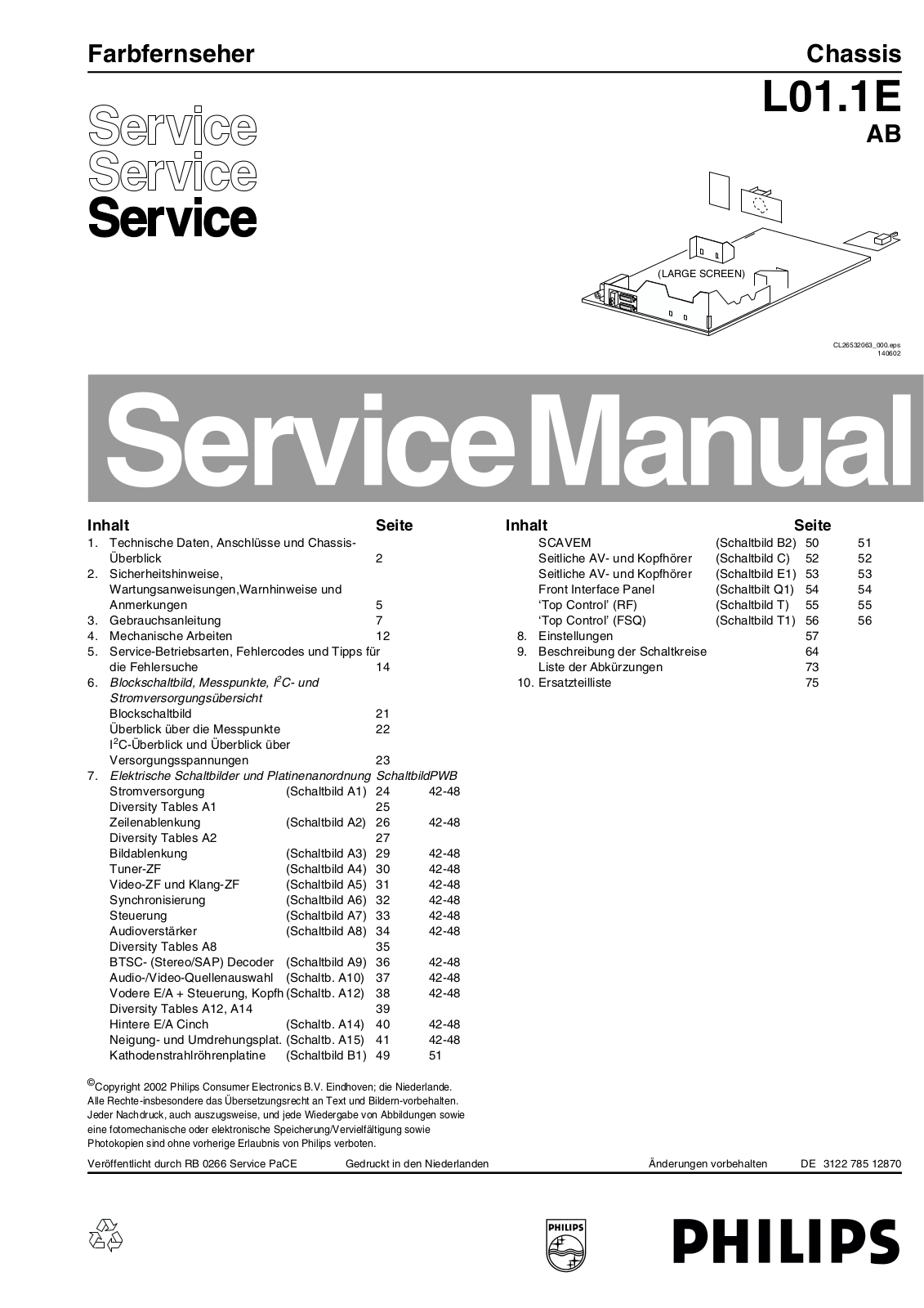 Philips L01.1E AB Service Manual