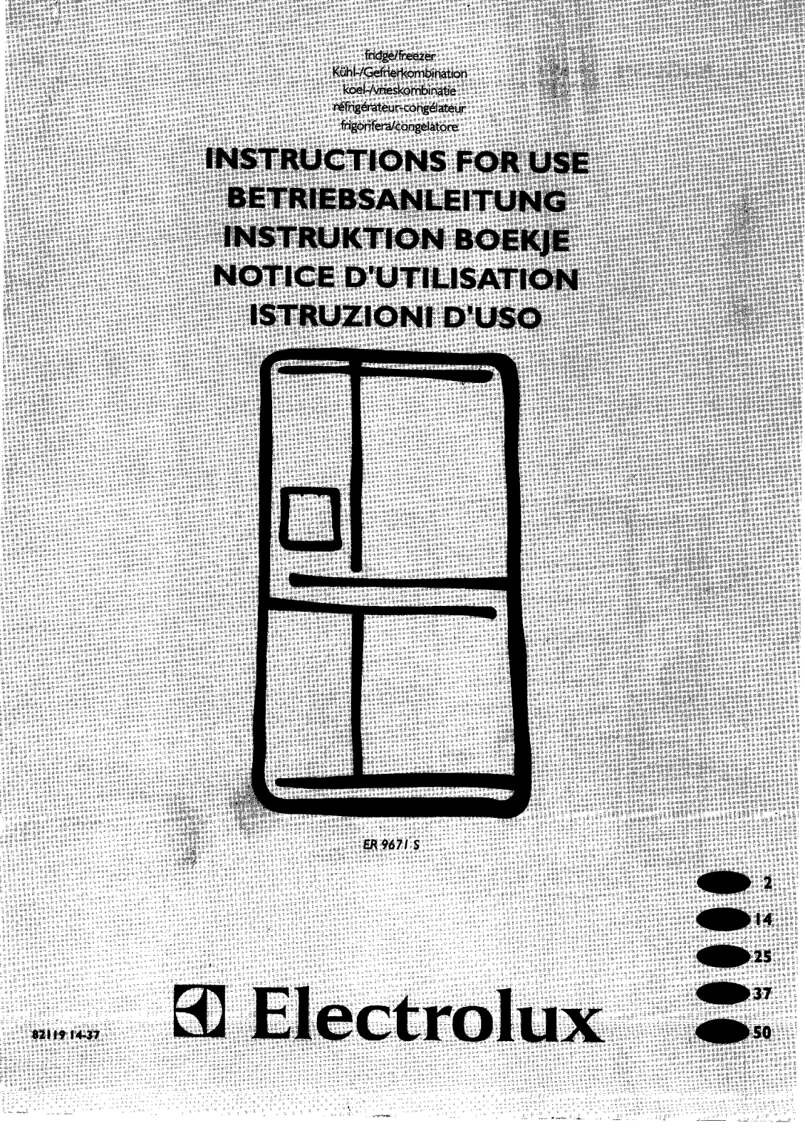 electrolux ER9671S INSTRUCTION BOOK