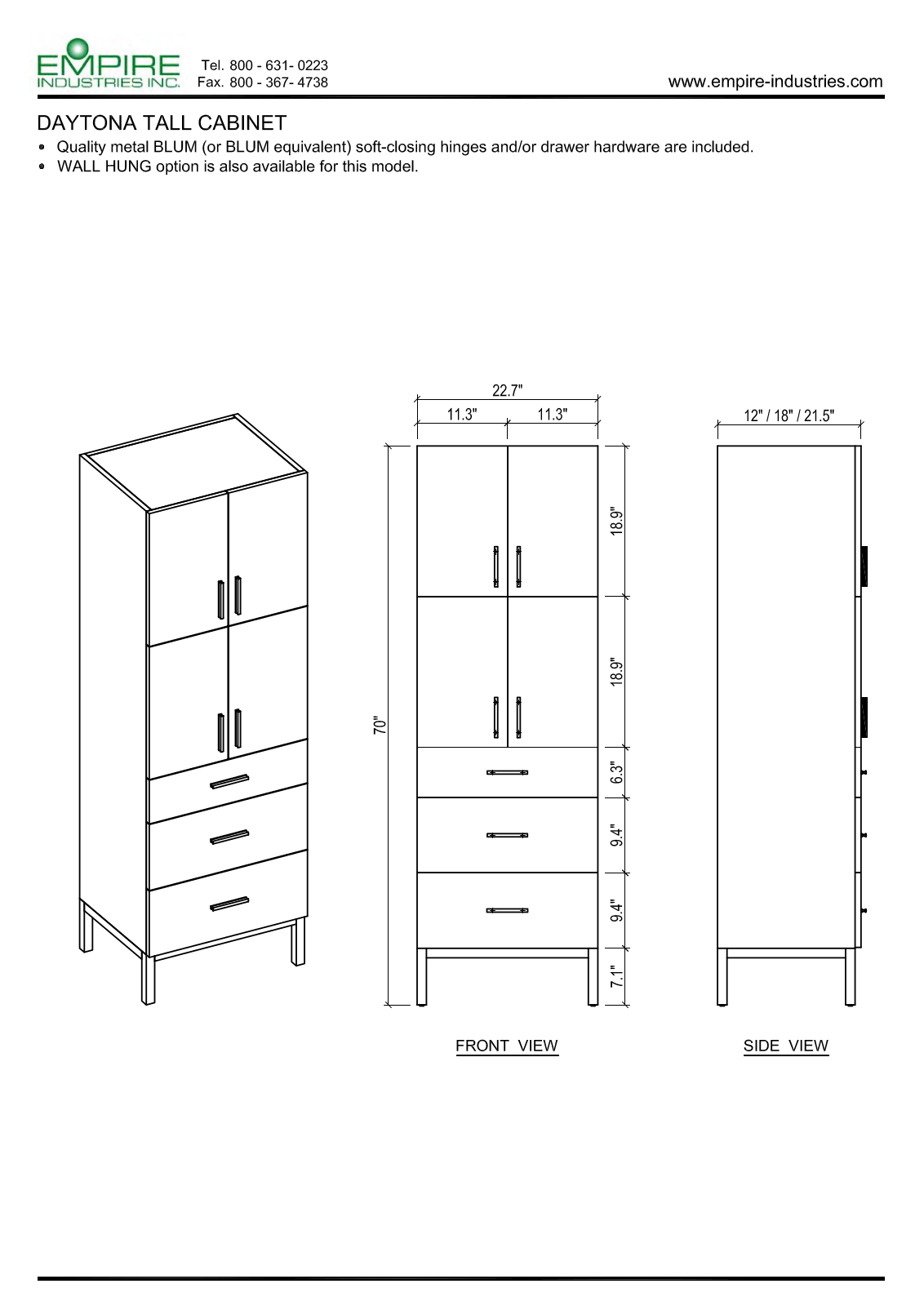 Empire Industries DC1843BGPK Specs