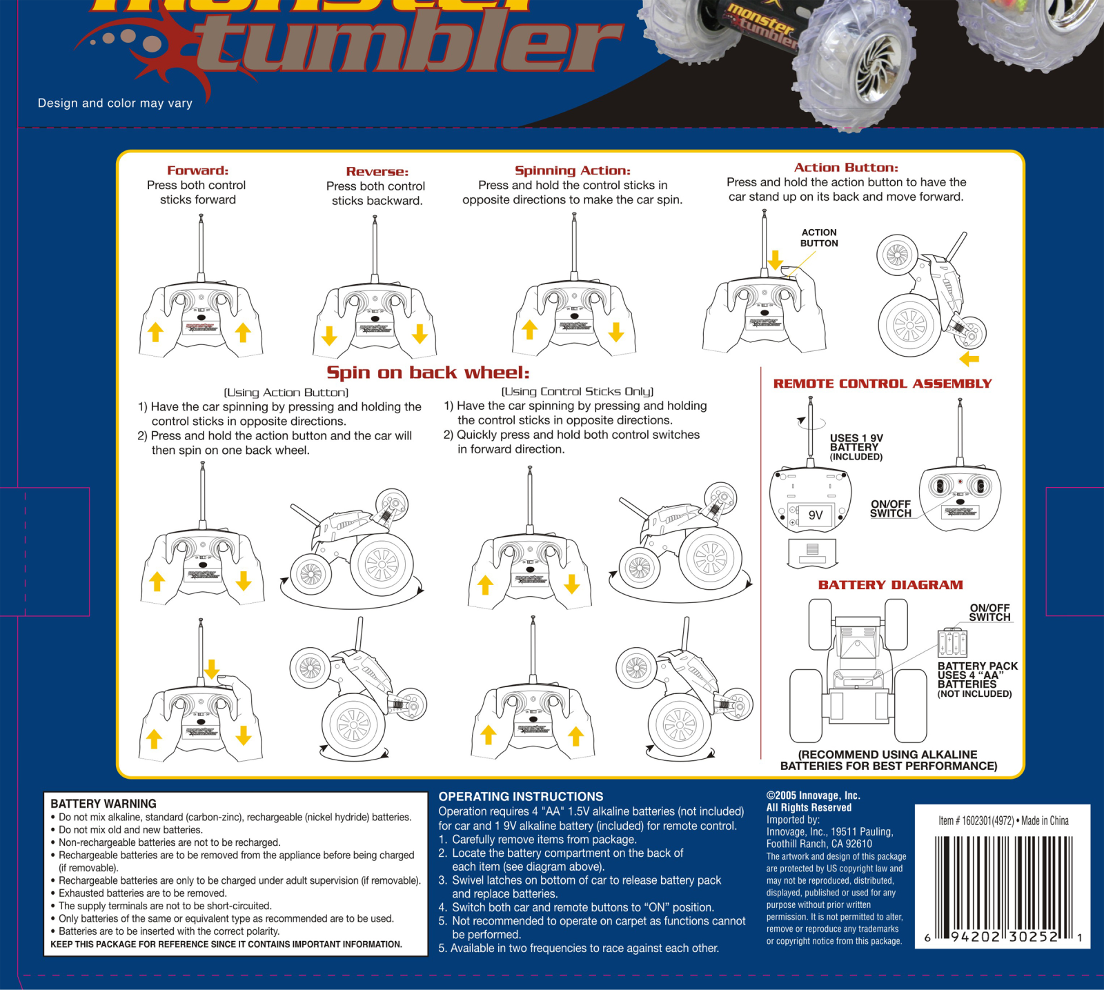 Yinrun Industry MONSTER 27M, MONSTER 49M User Manual