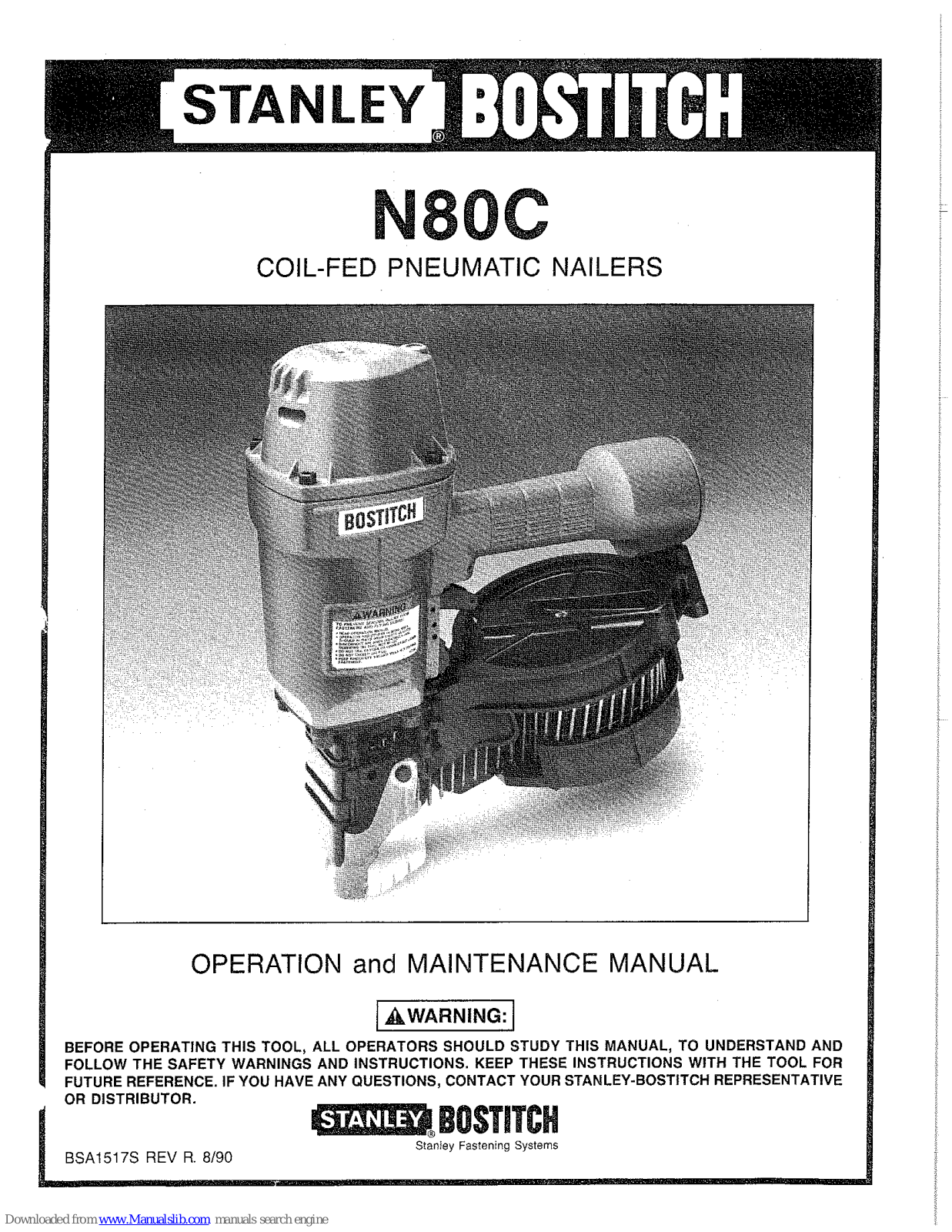 Stanley N80C Operation Manual