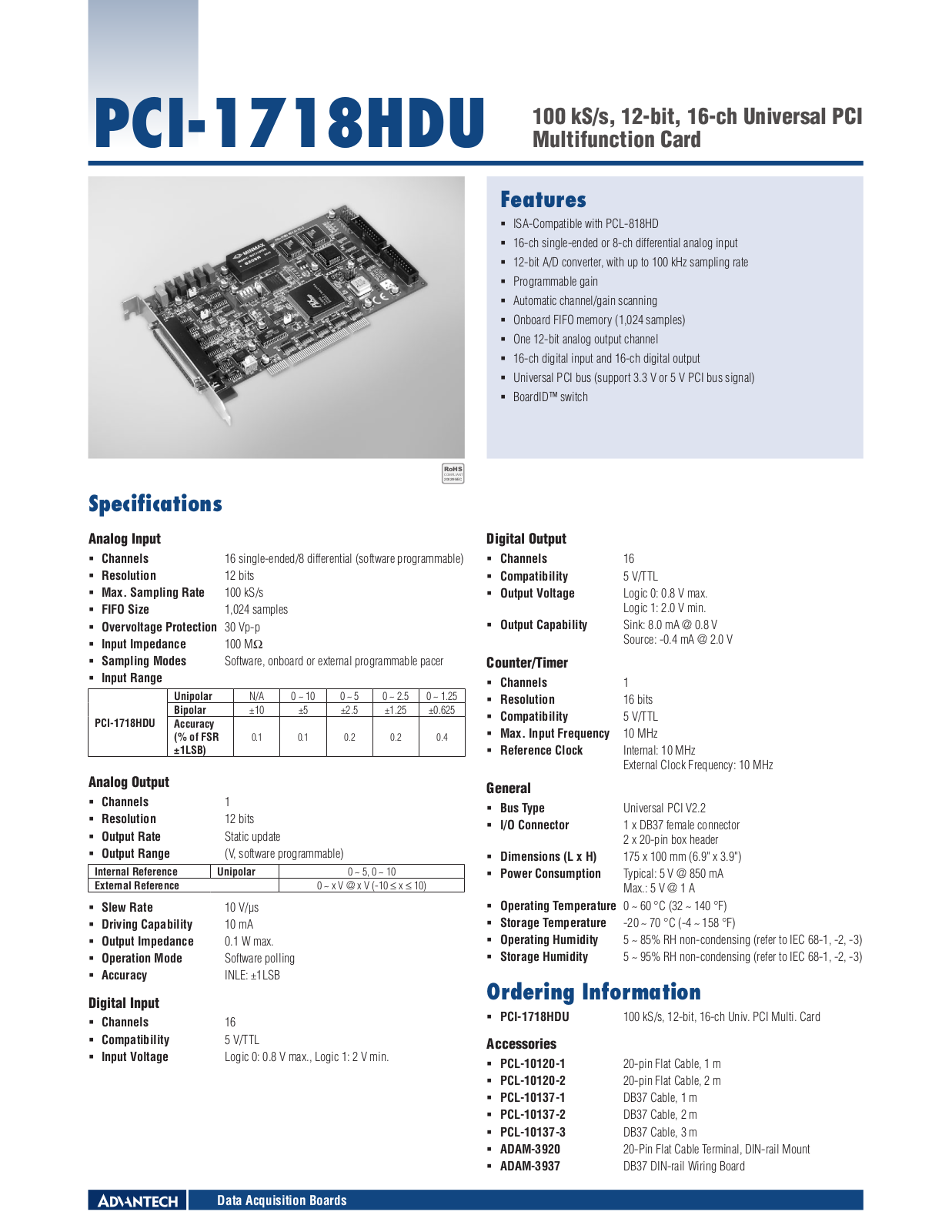 Impulse PCI-1718HDU User Manual