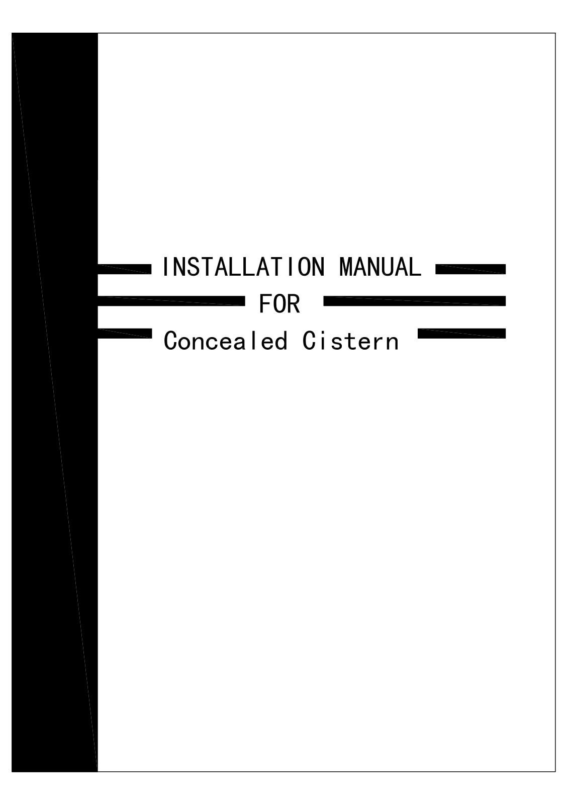 Eago PSF332 Installation Manual