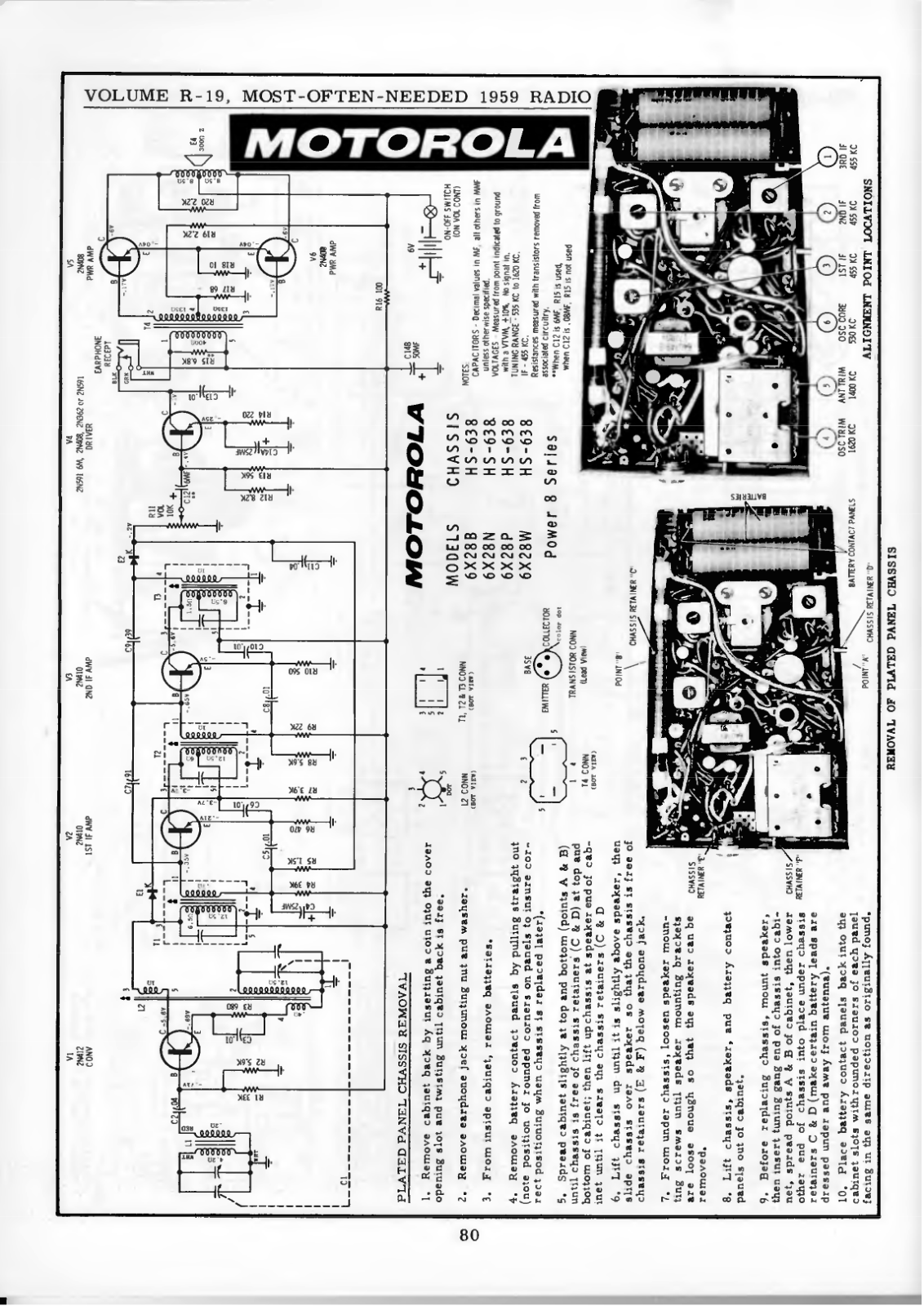 Motorola 6X28-B-N-P-W Schematic