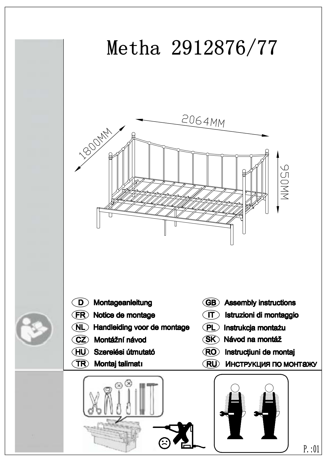 Home affaire Metha Assembly instructions