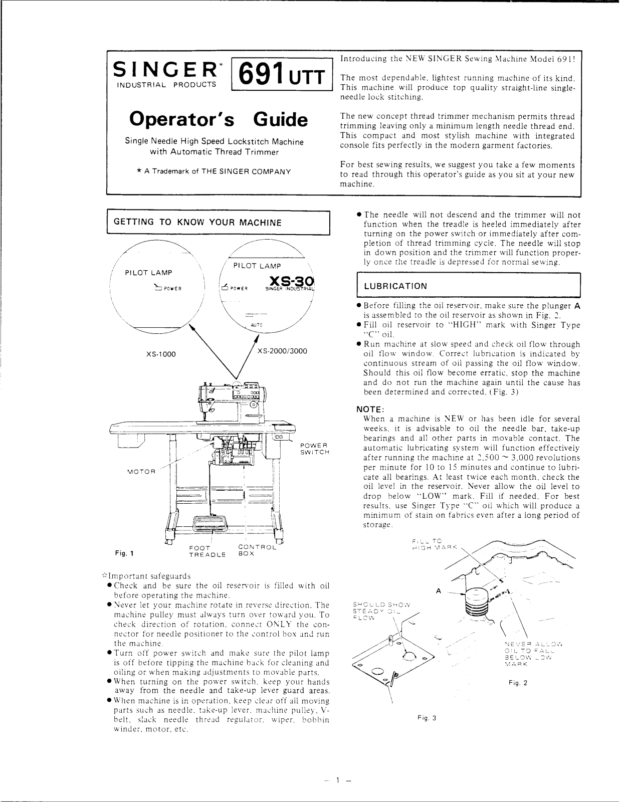 Singer 691UTT User Manual