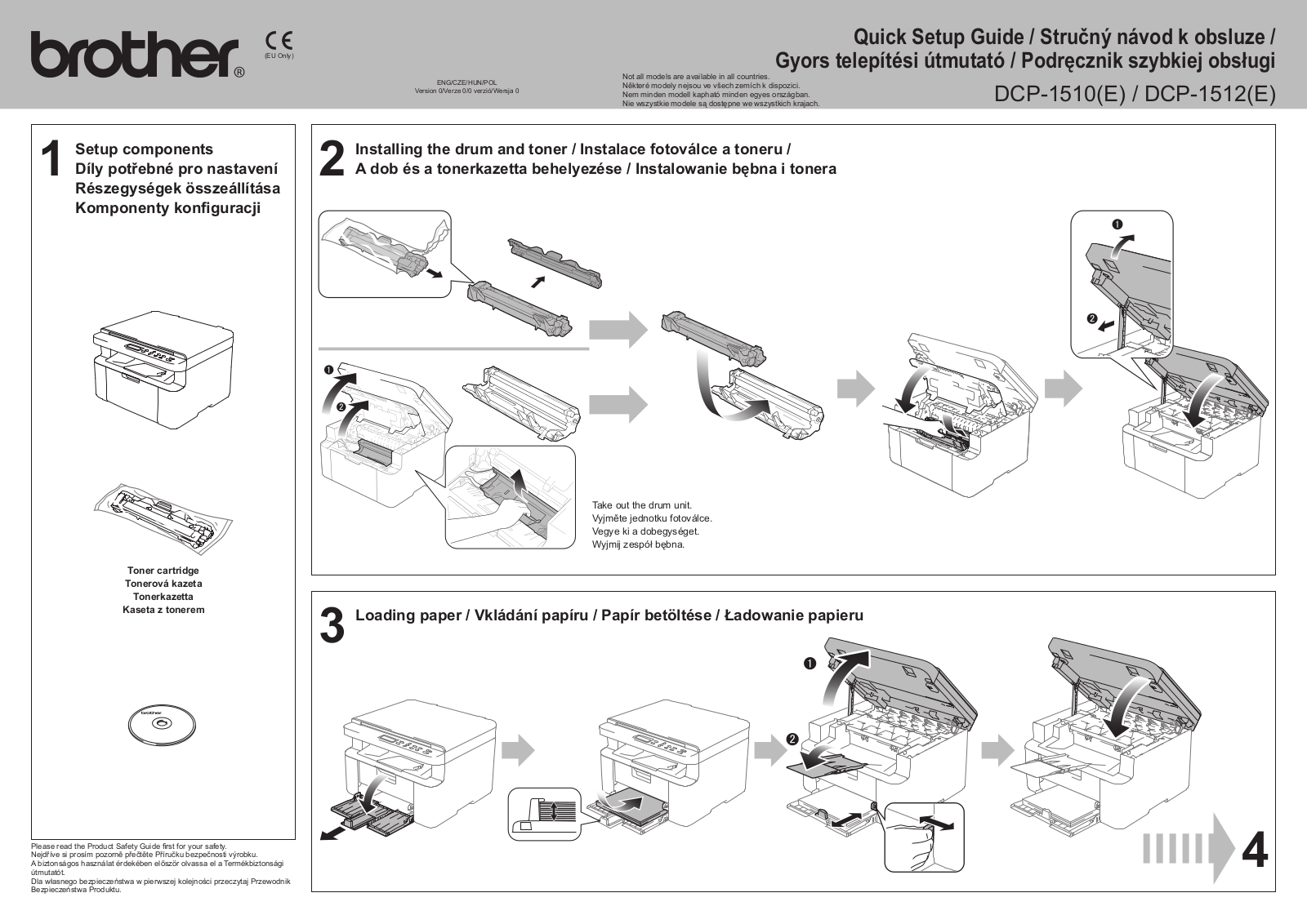 Brother DCP-1510(E), DCP-1512(E) Quick Setup Guide