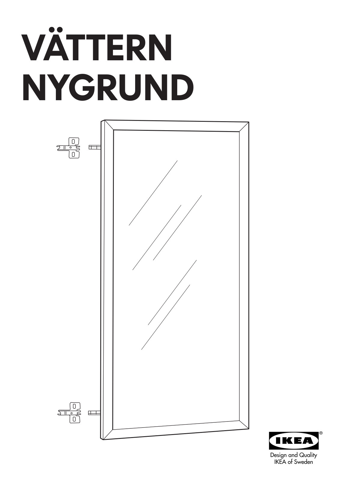 IKEA VÃTTERN NYGRUND DOOR Assembly Instruction