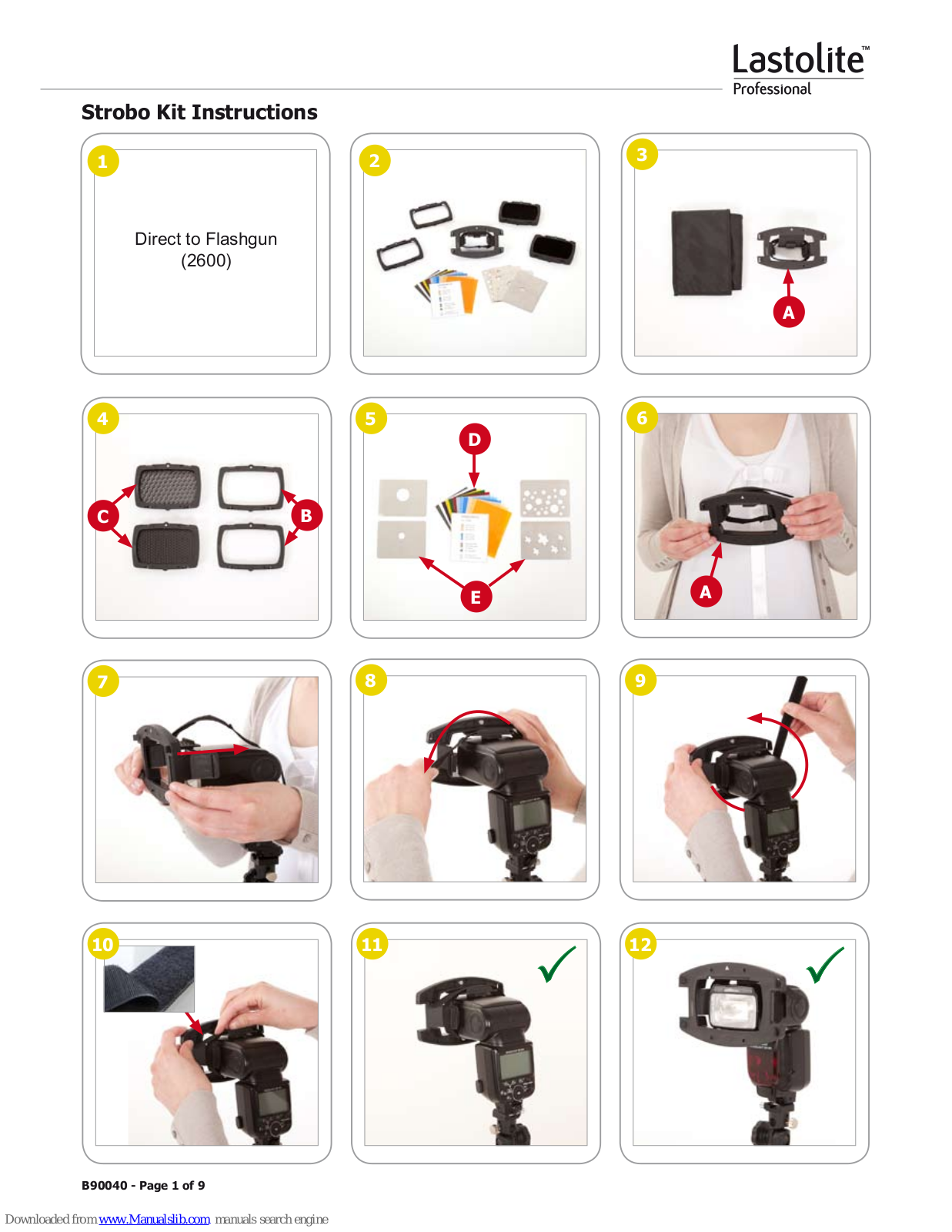 Lastolite Strobo Kit Instructions Manual