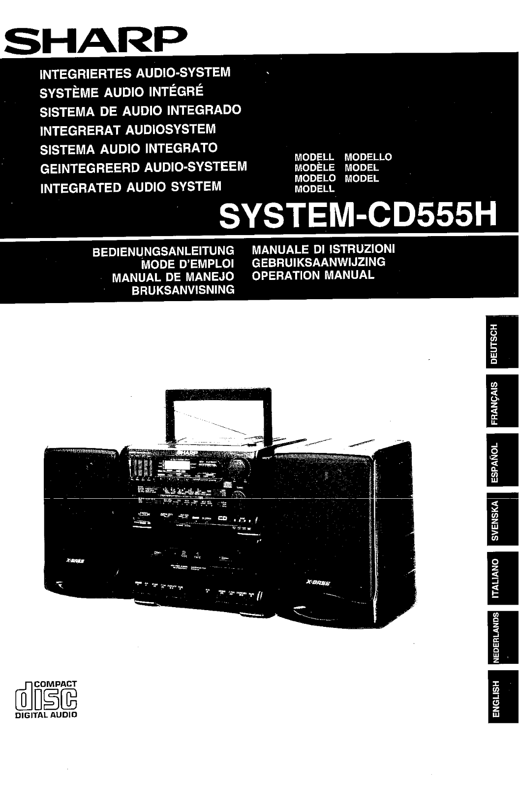 Sharp SYSTEM-CD555H User Manual