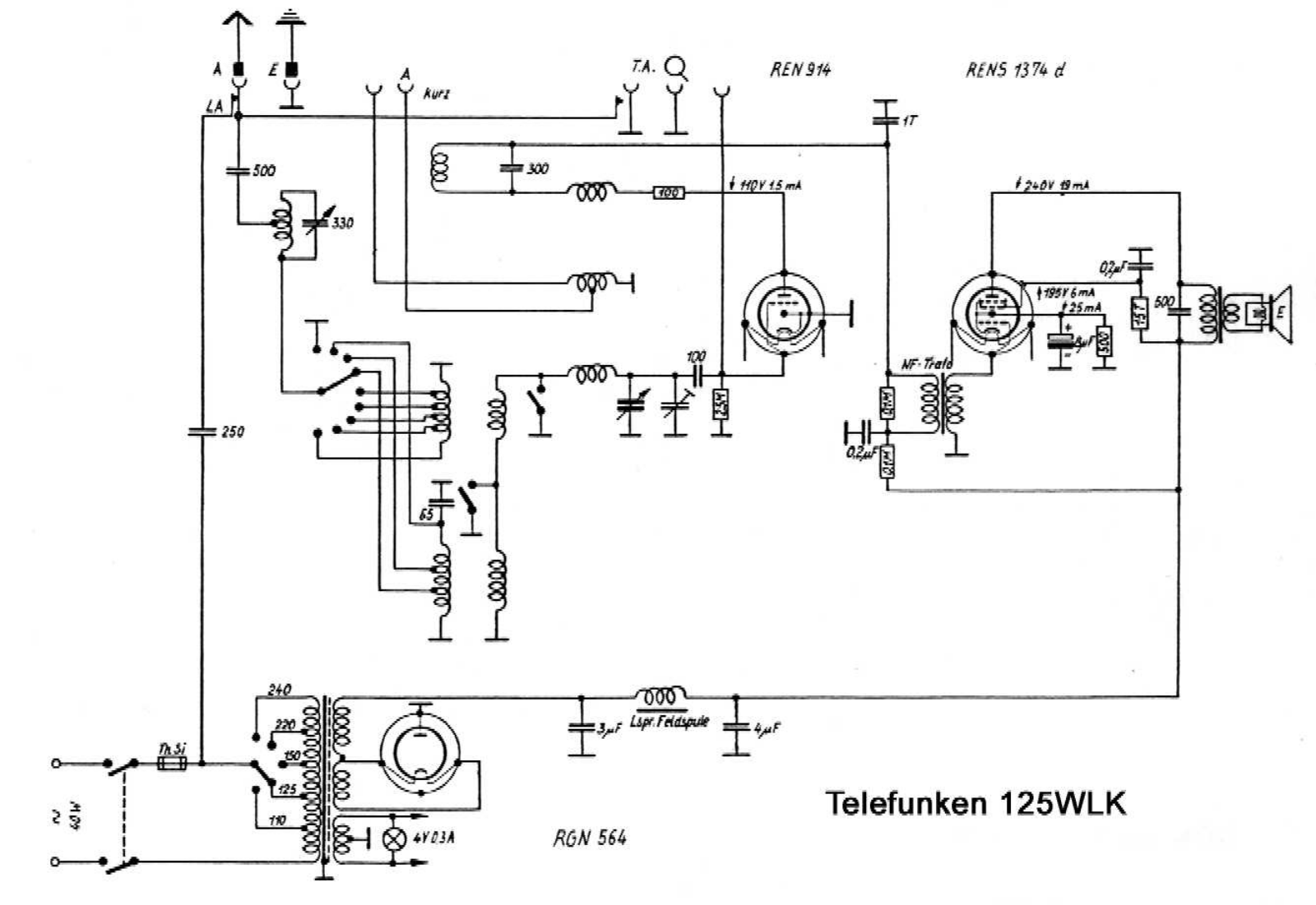 Telefunken 125-WLK Schematic