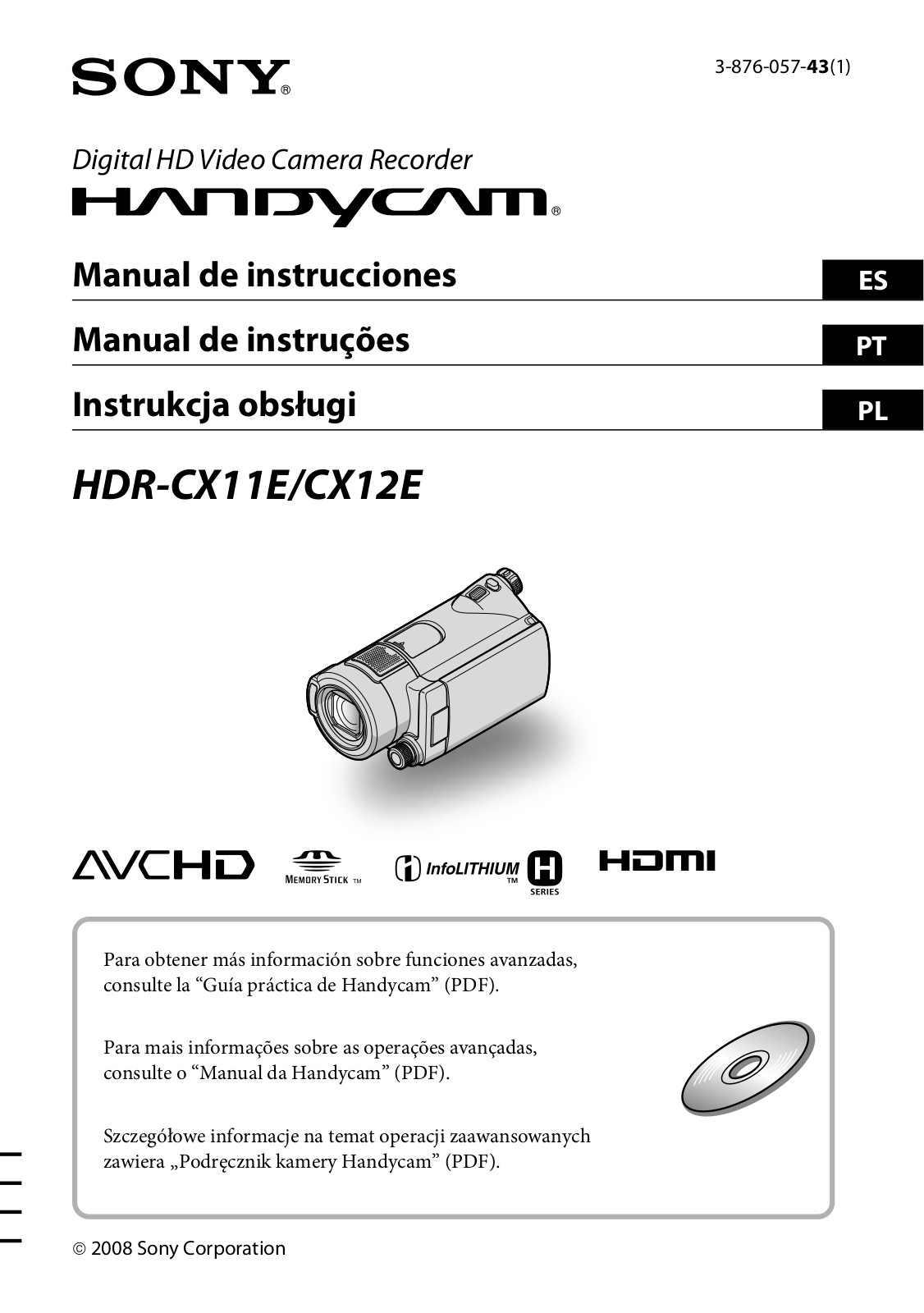 Sony Ericsson HDR-CX11E Instruction Manual