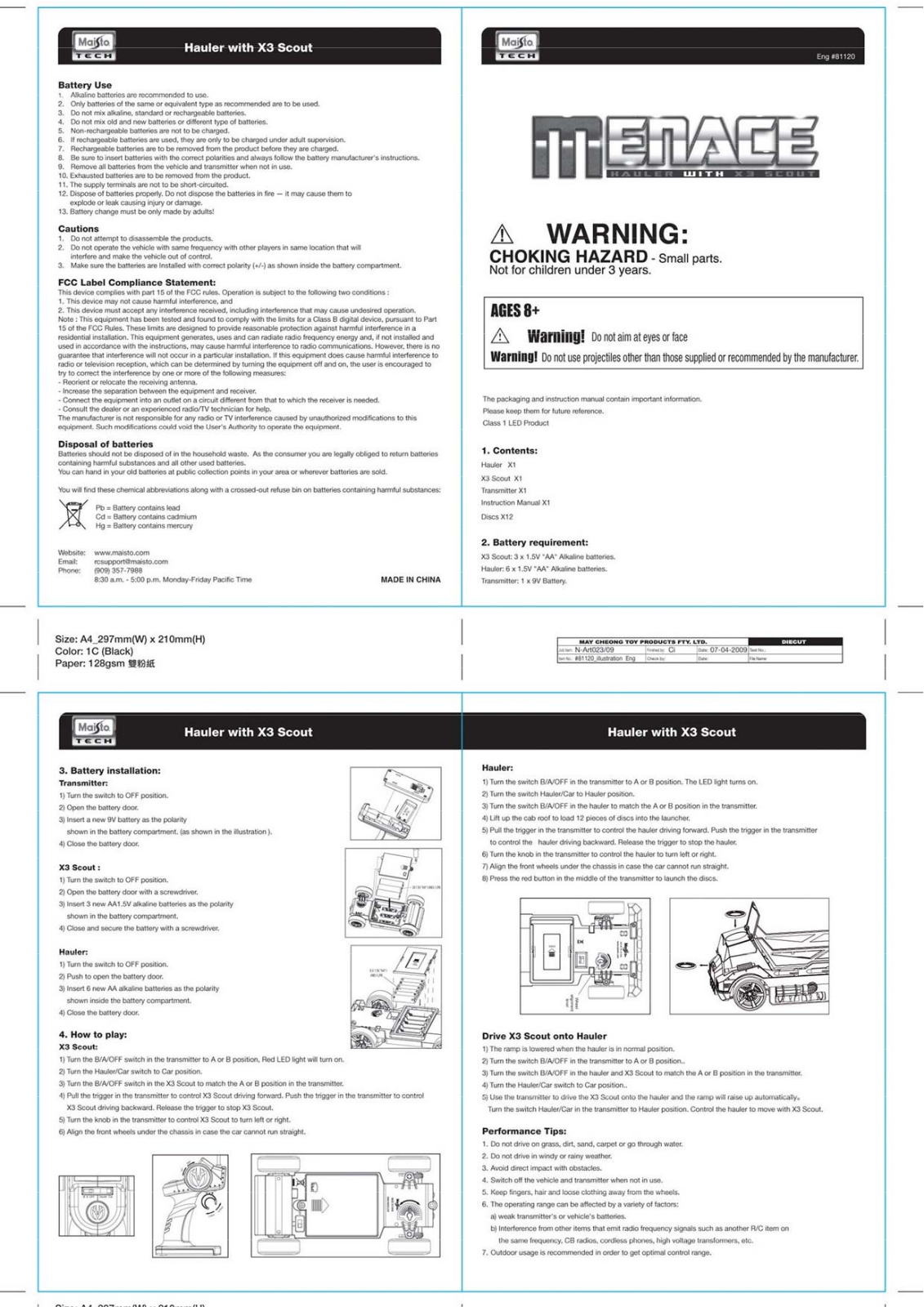 May Cheong Toy Fty 08140RC27 User Manual