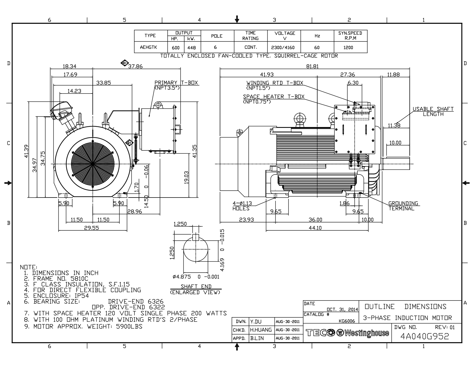 Teco KG6006 Reference Drawing