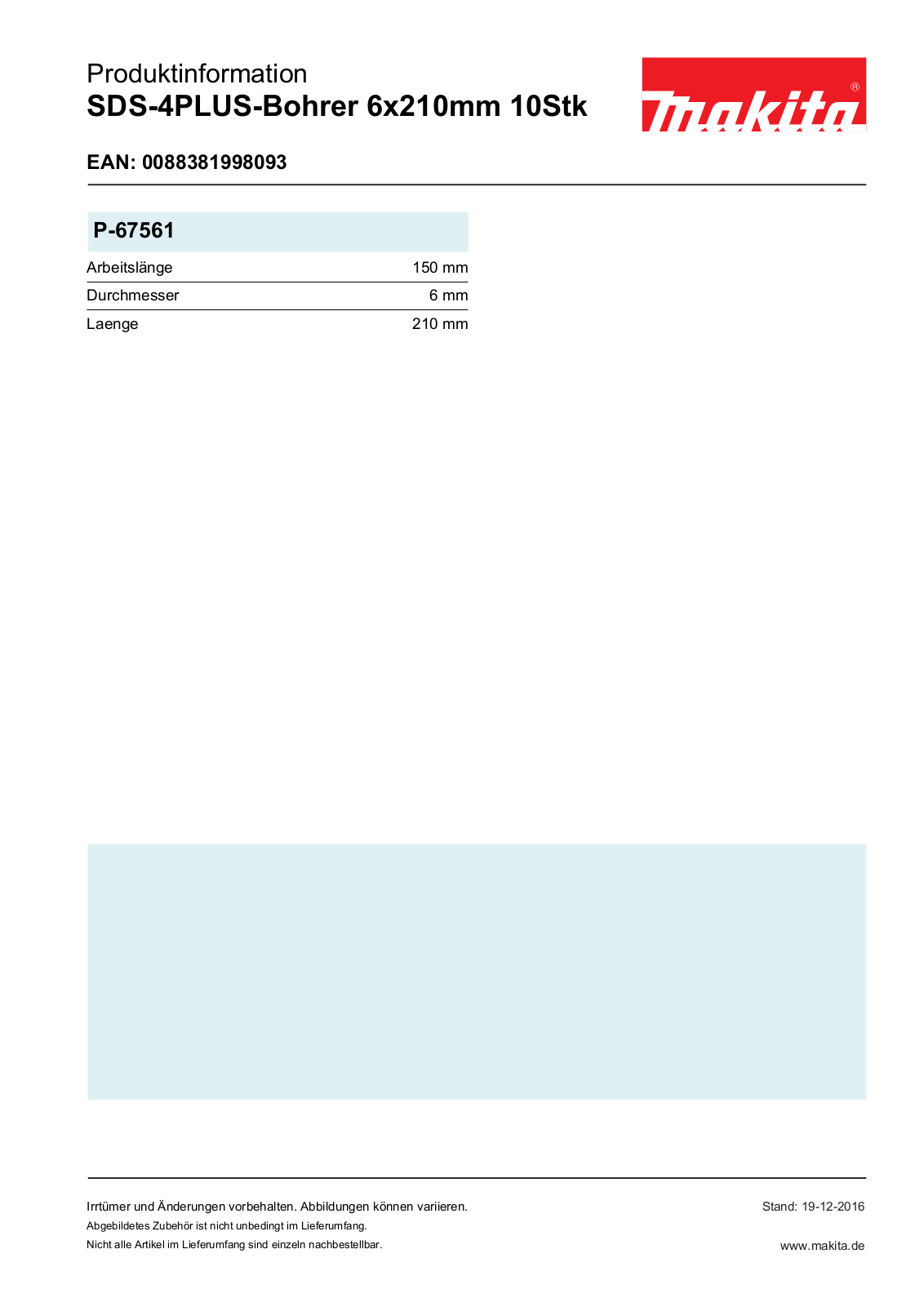 Makita P-67561 Service Manual