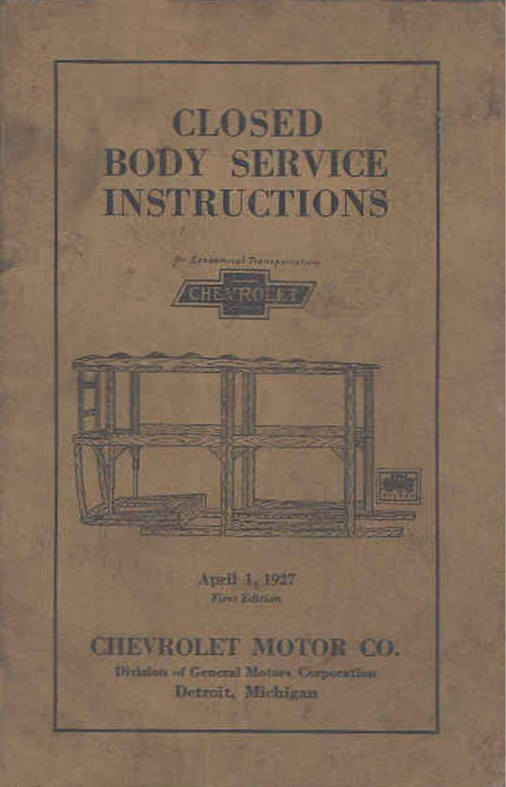 Chevrolet 1927 Operating Instructions