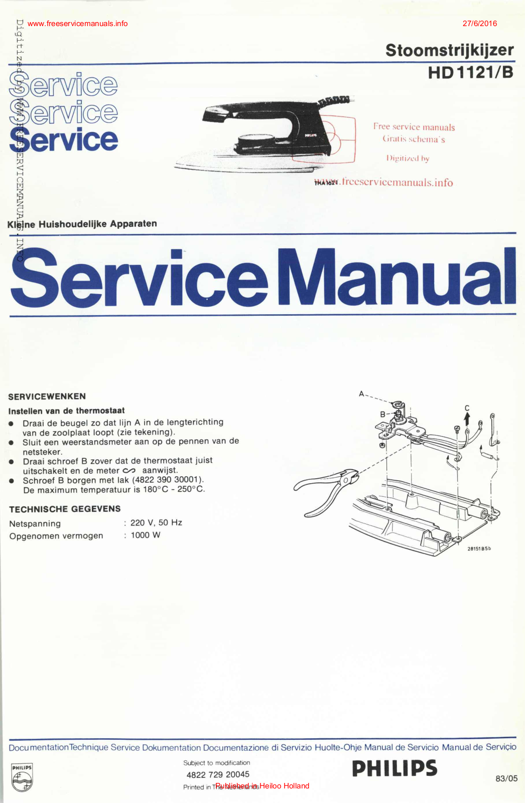Philips hd1121 Datasheet - ManualMachine.com