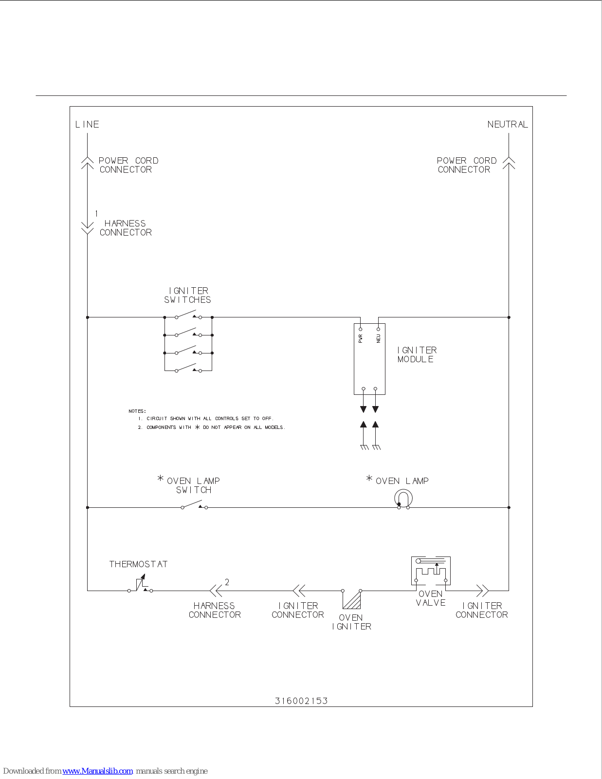 Frigidaire FGF316WGTH Wiring Diagram