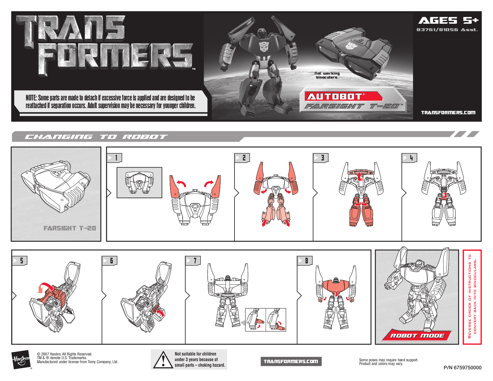 Hasbro Transformers Autobot User Manual