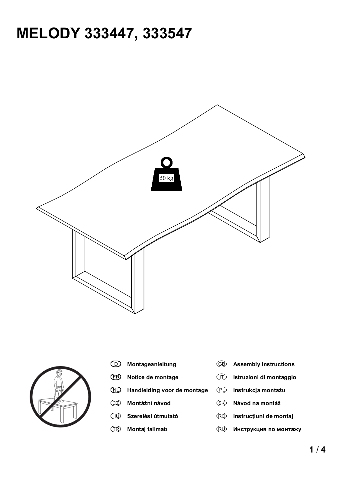 Home affaire Tunis Assembly instructions