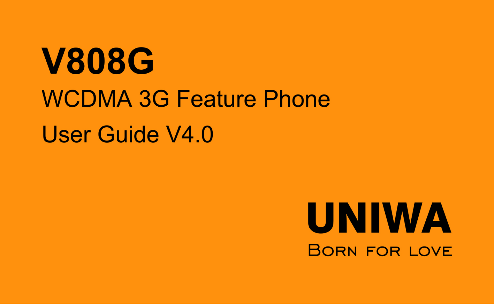 Uniwa V808G Users guide