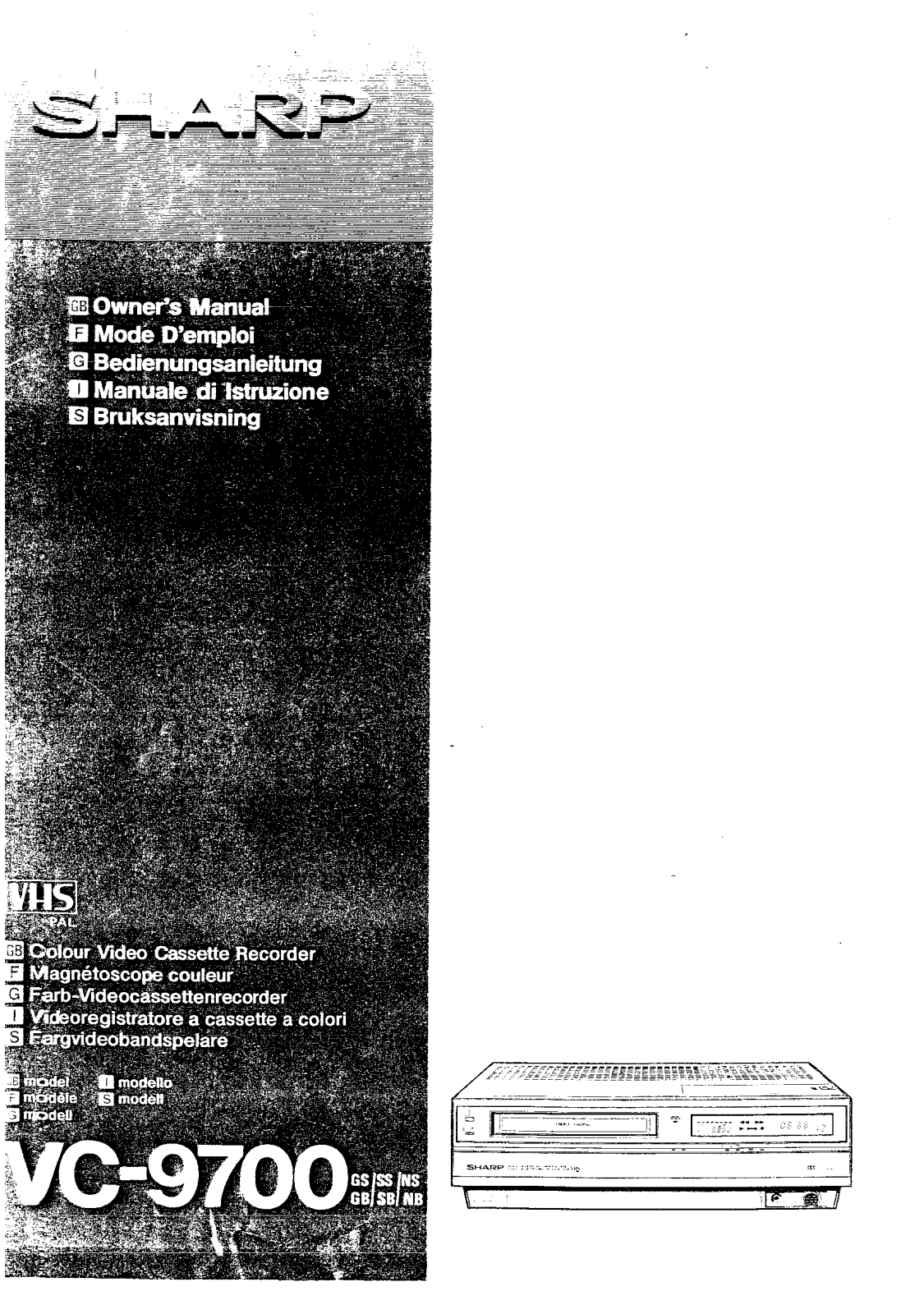 Sharp VC-9700 User Manual