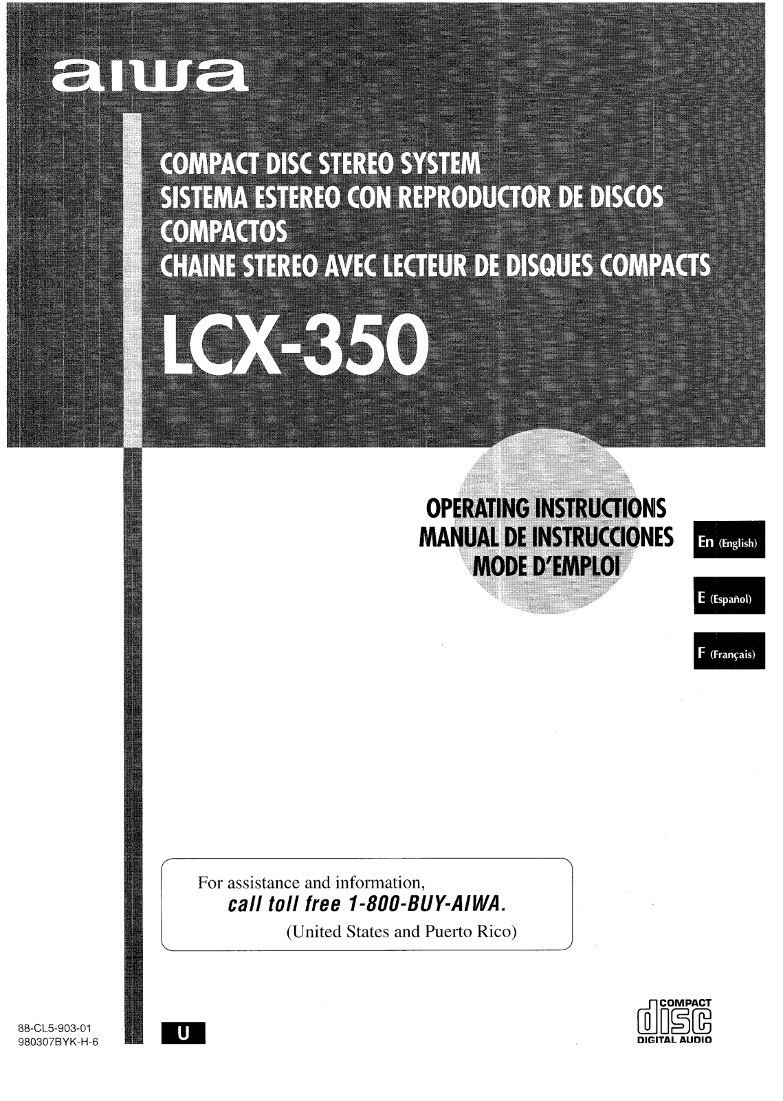 Sony LCX350 Operating Instructions