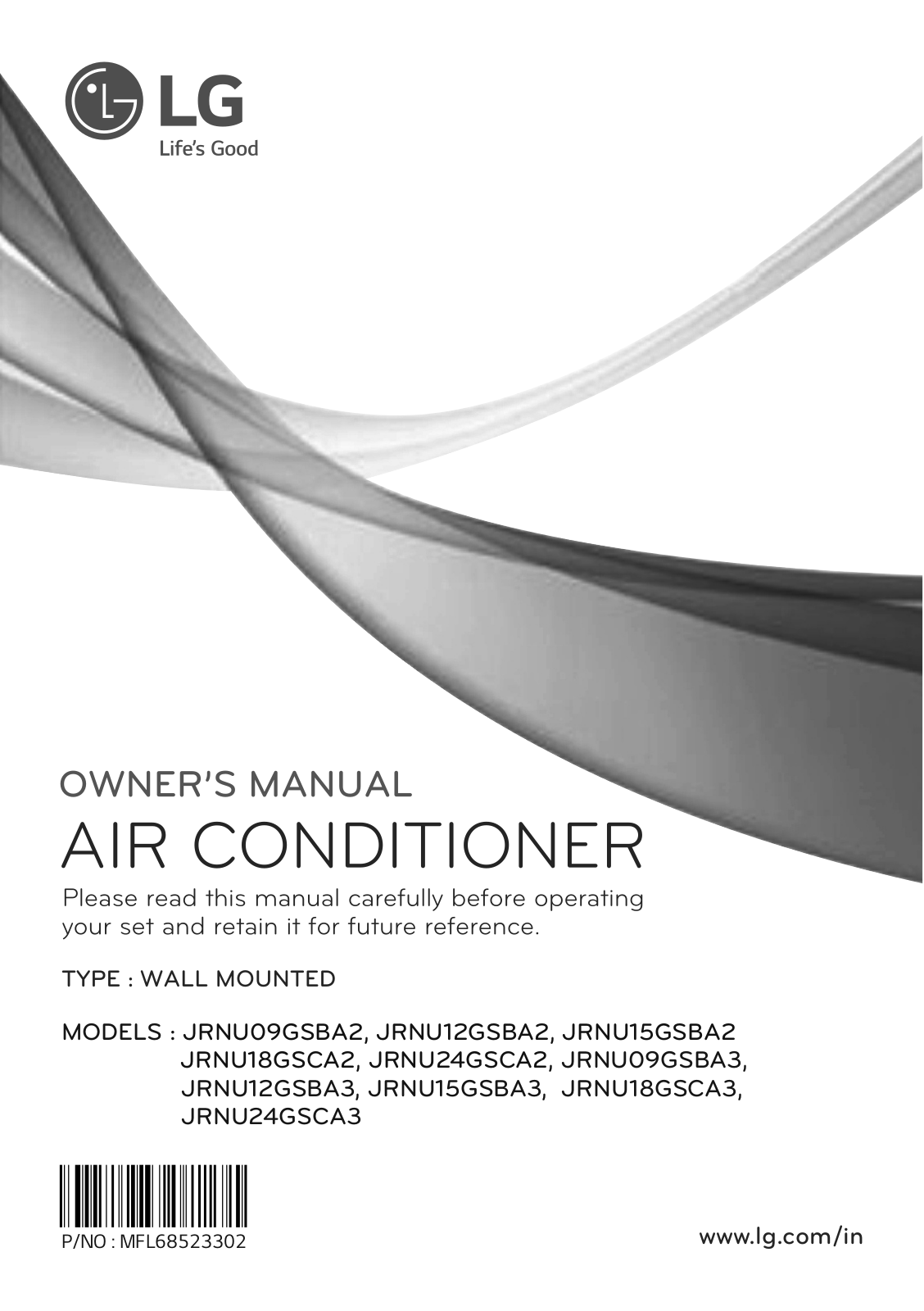 LG JRNU24GSCA3 Owner’s Manual