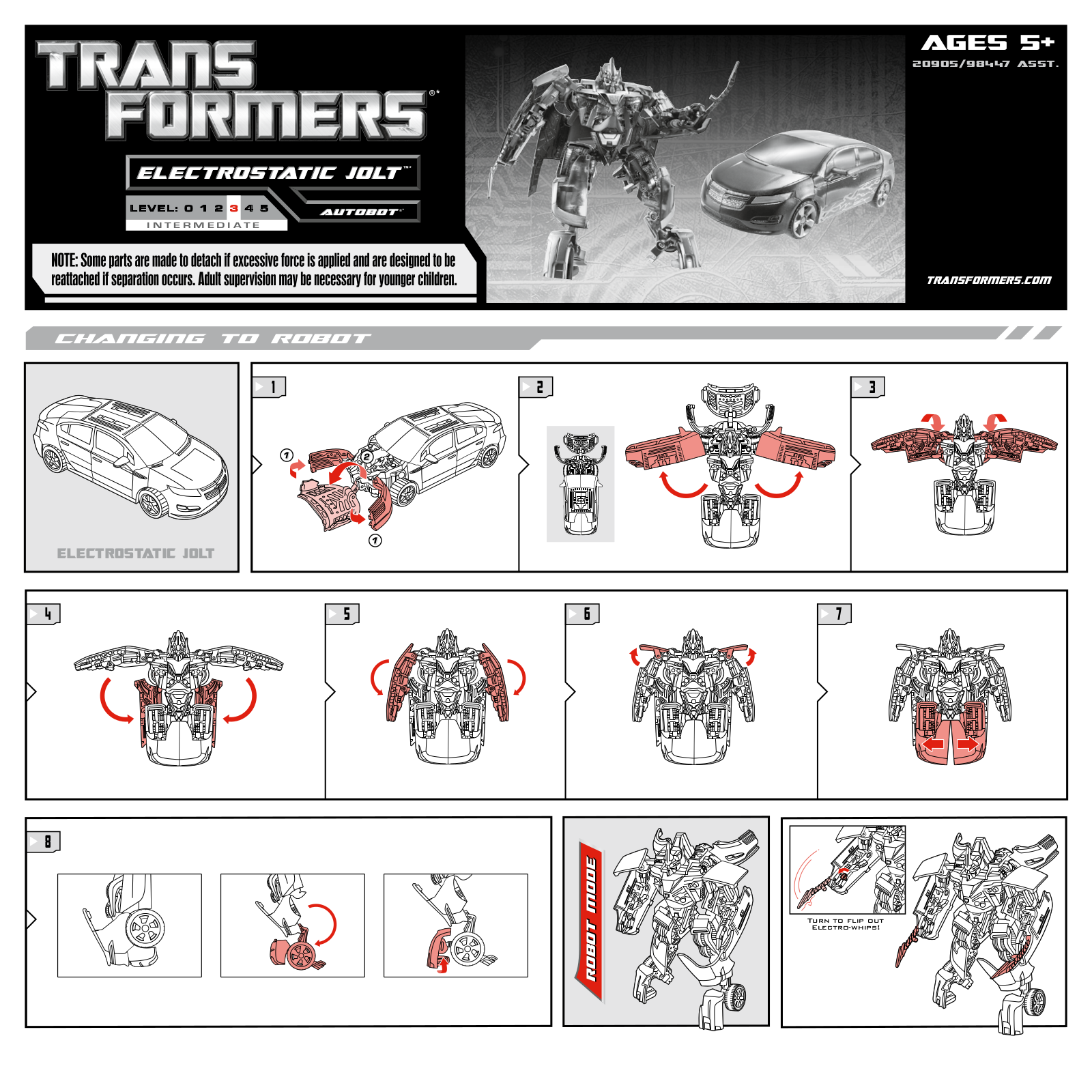 HASBRO Transformers Electrostatic Jolt User Manual