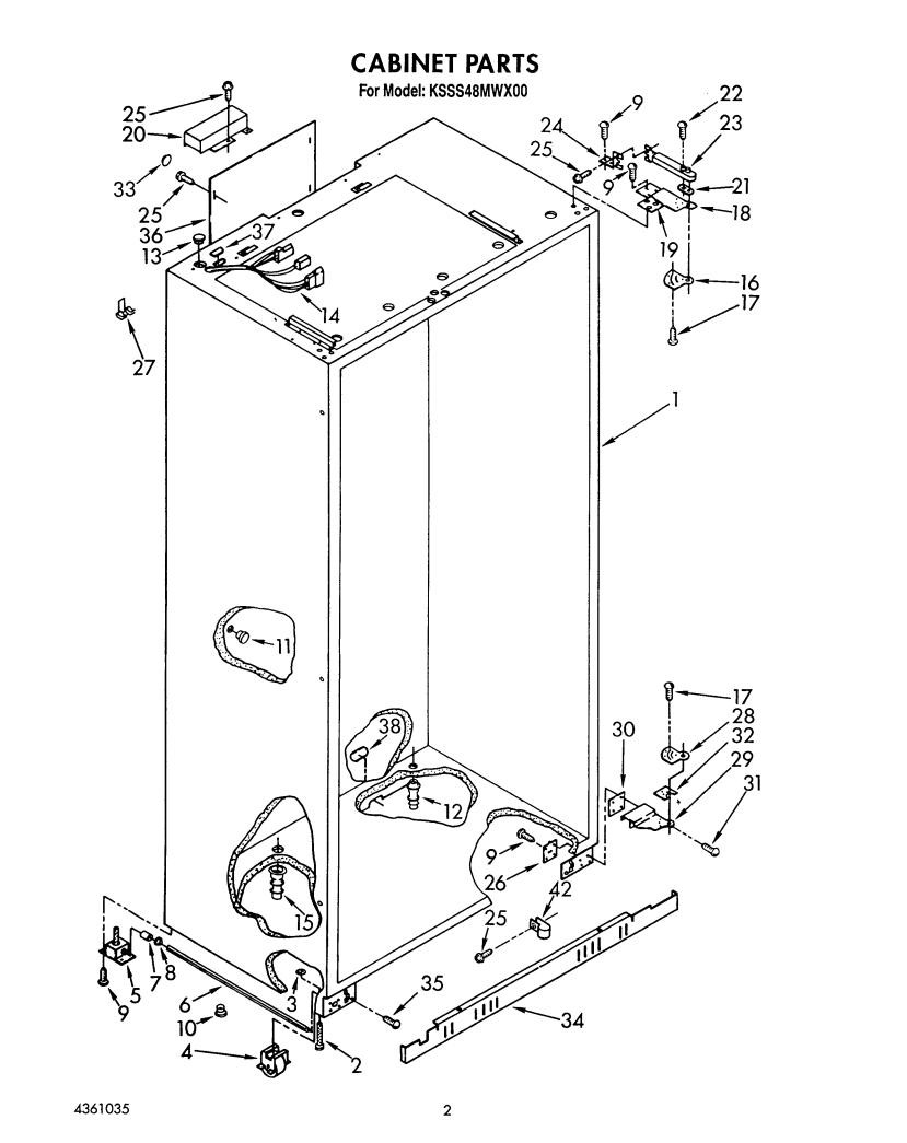 KitchenAid KSSS48MWX00 Parts List