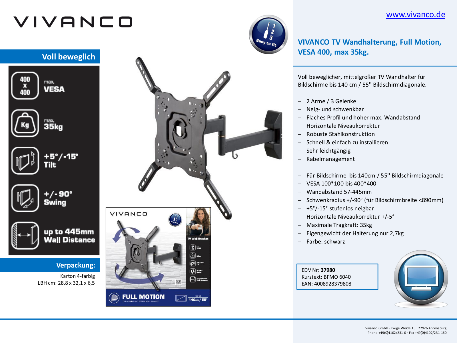 Vivanco BFMO 6040 User Manual